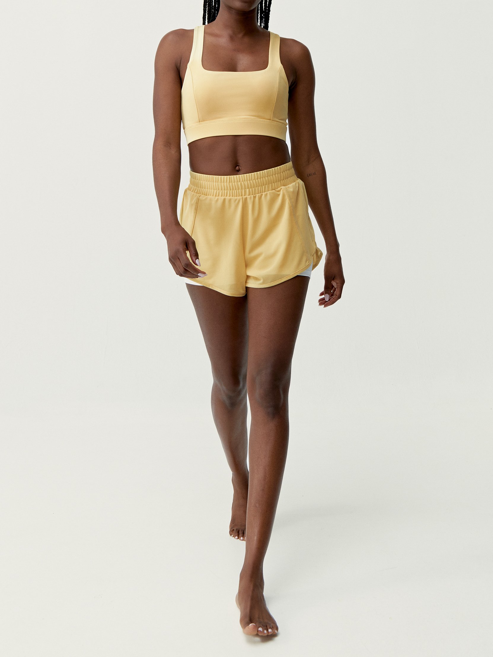 High support sports bra White