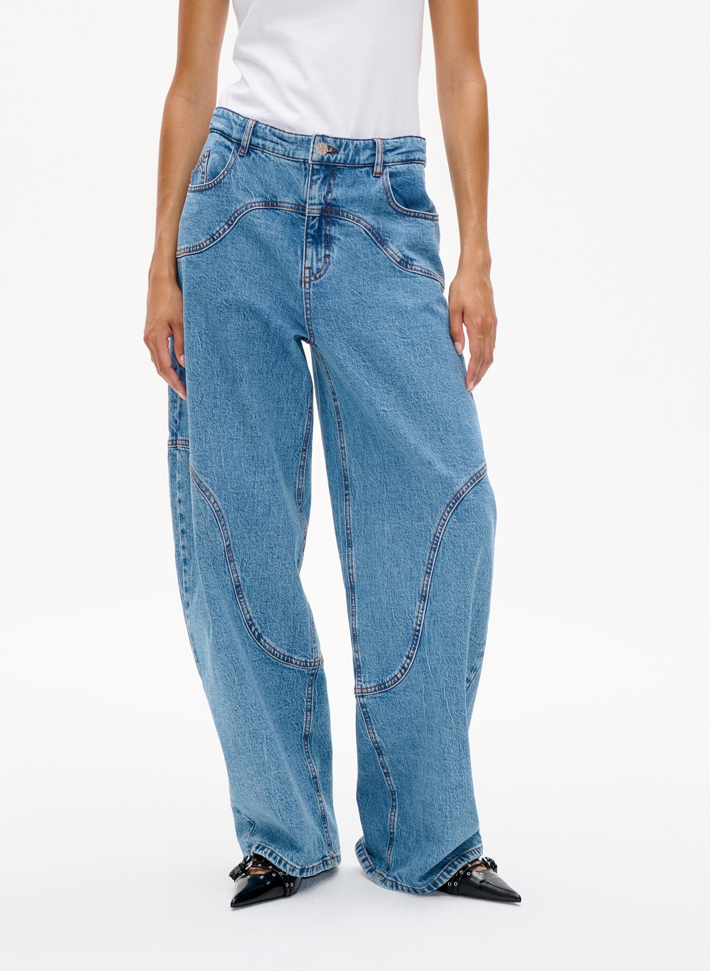 High-waisted balloon jeans in denim BAUM UND PFERDGARTEN Blue