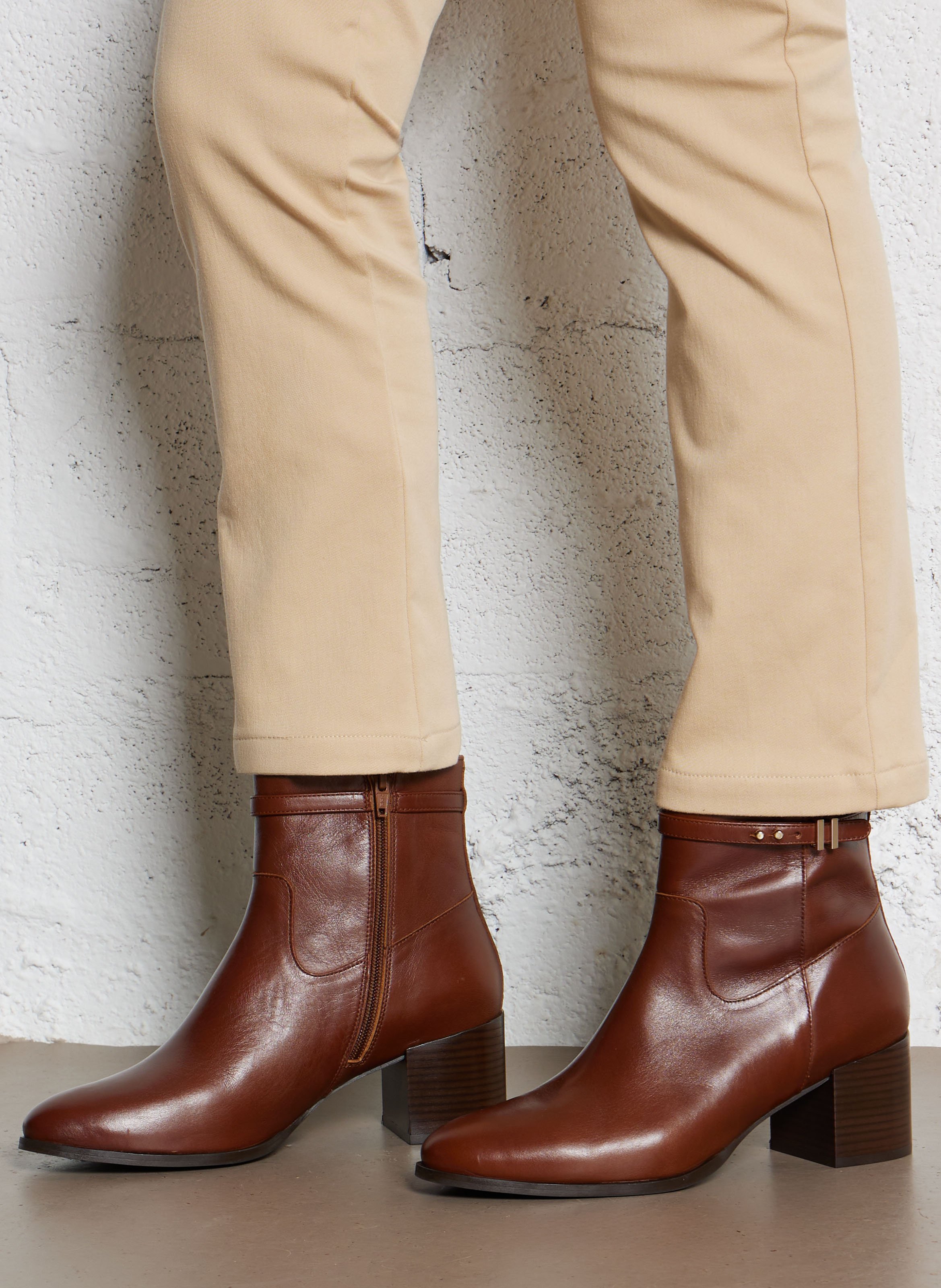 Bottines en cuir BOCAGE Marron