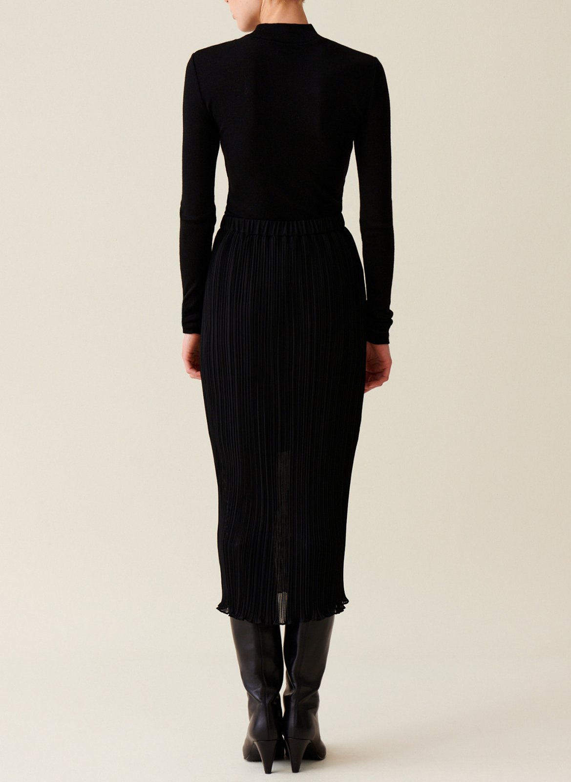 Mid-length pleated skirt CLAUDIE PIERLOT Black