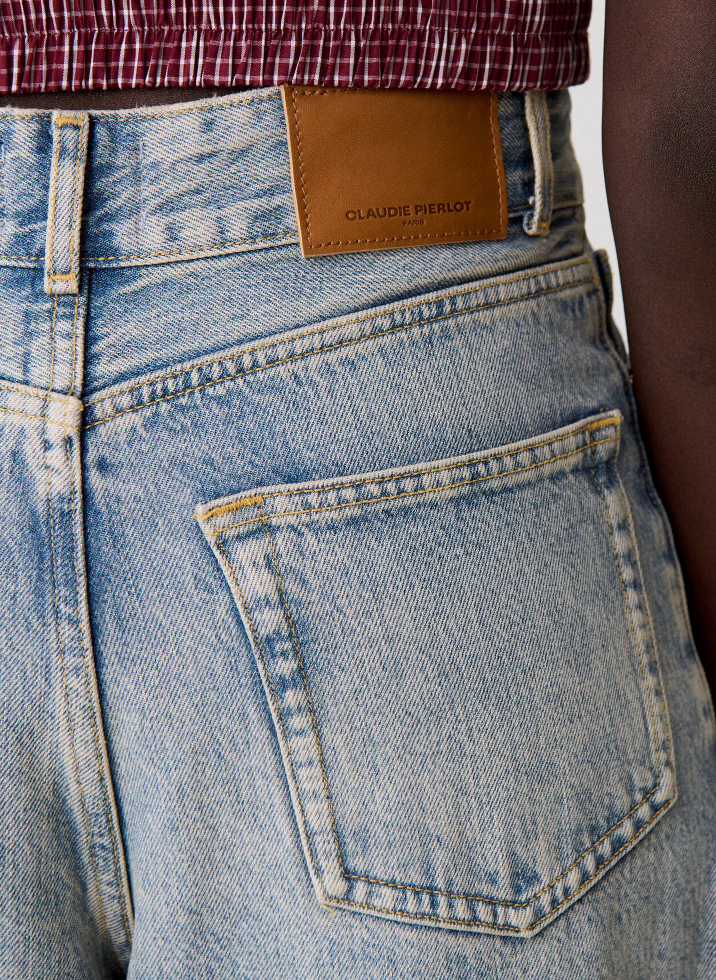 Jean évasé en coton CLAUDIE PIERLOT Bleu