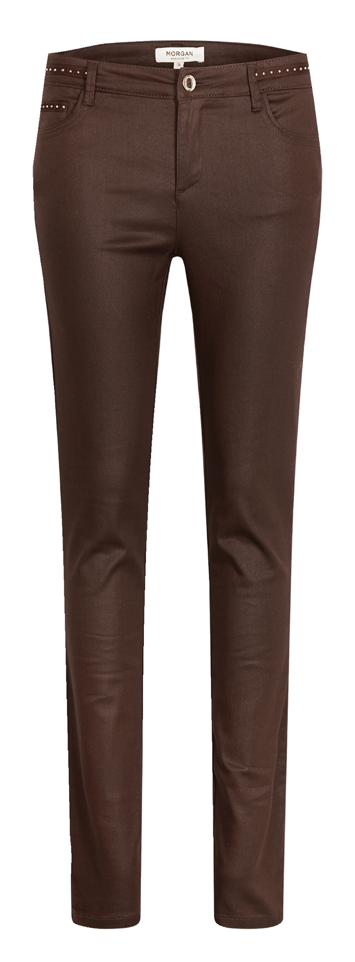 Beschichtete Slimfit-Hose MORGAN Braun