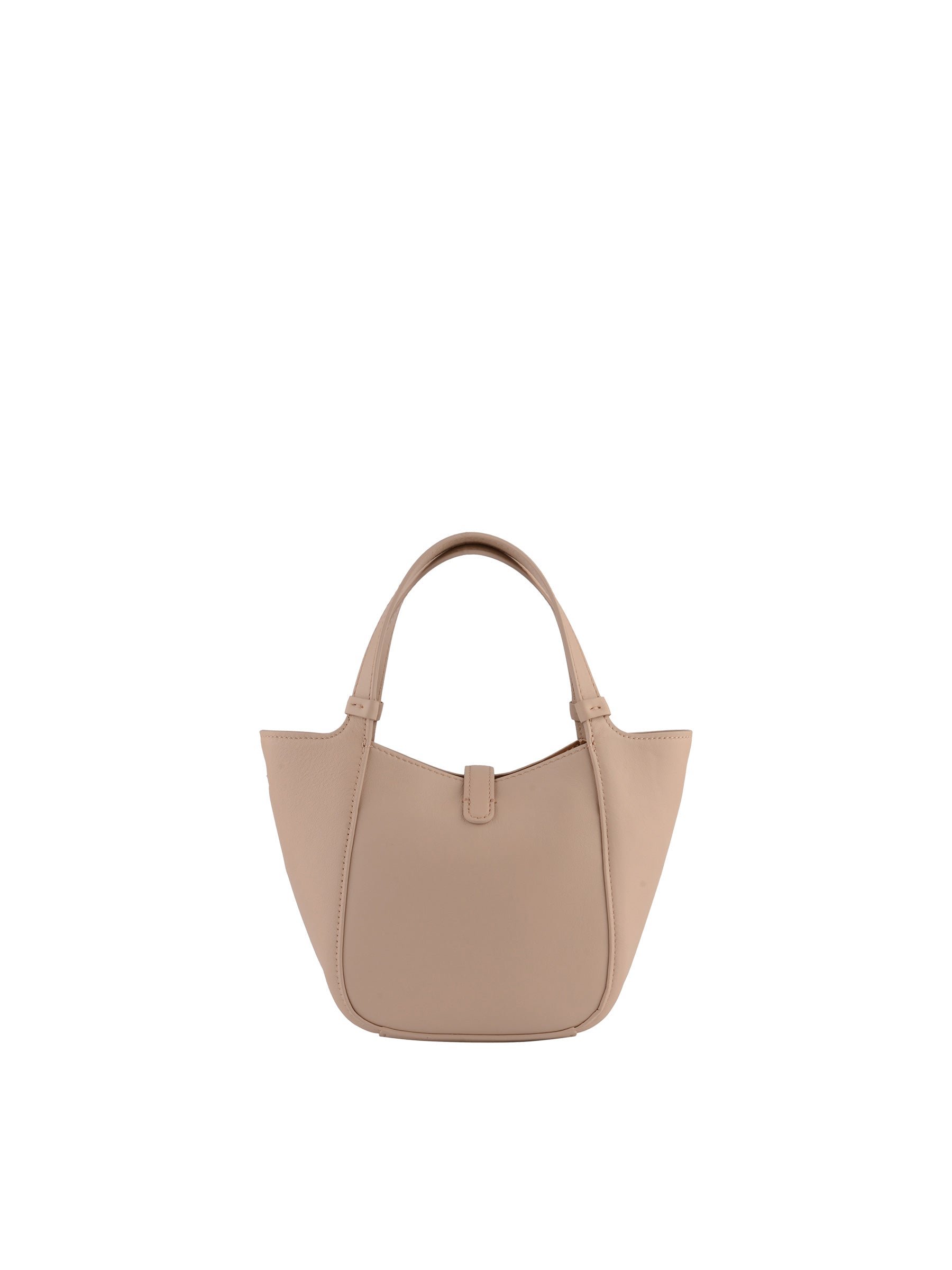 Calfskin leather handbag POURCHET Pink