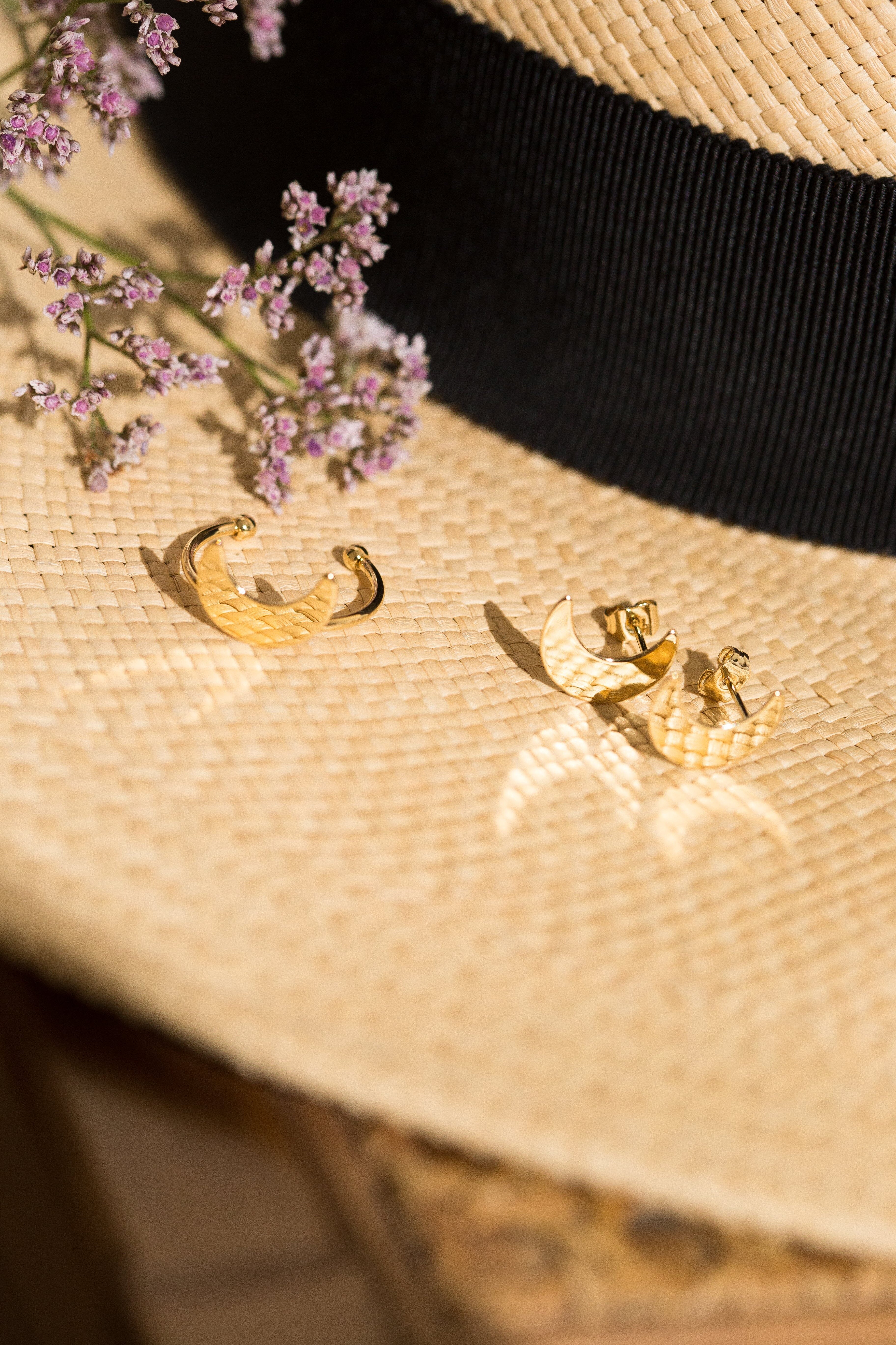 Gold-plated moon ring Golden