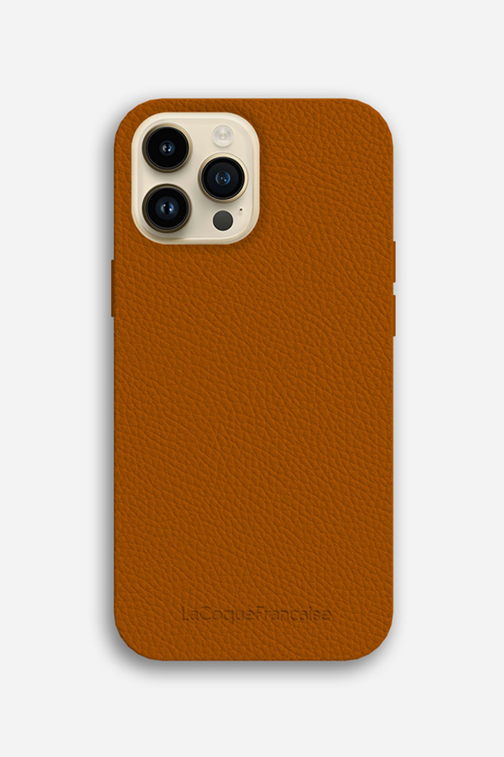 Leather phone case for iPhone 12 Pro Max LA COQUE FRANCAISE Orange