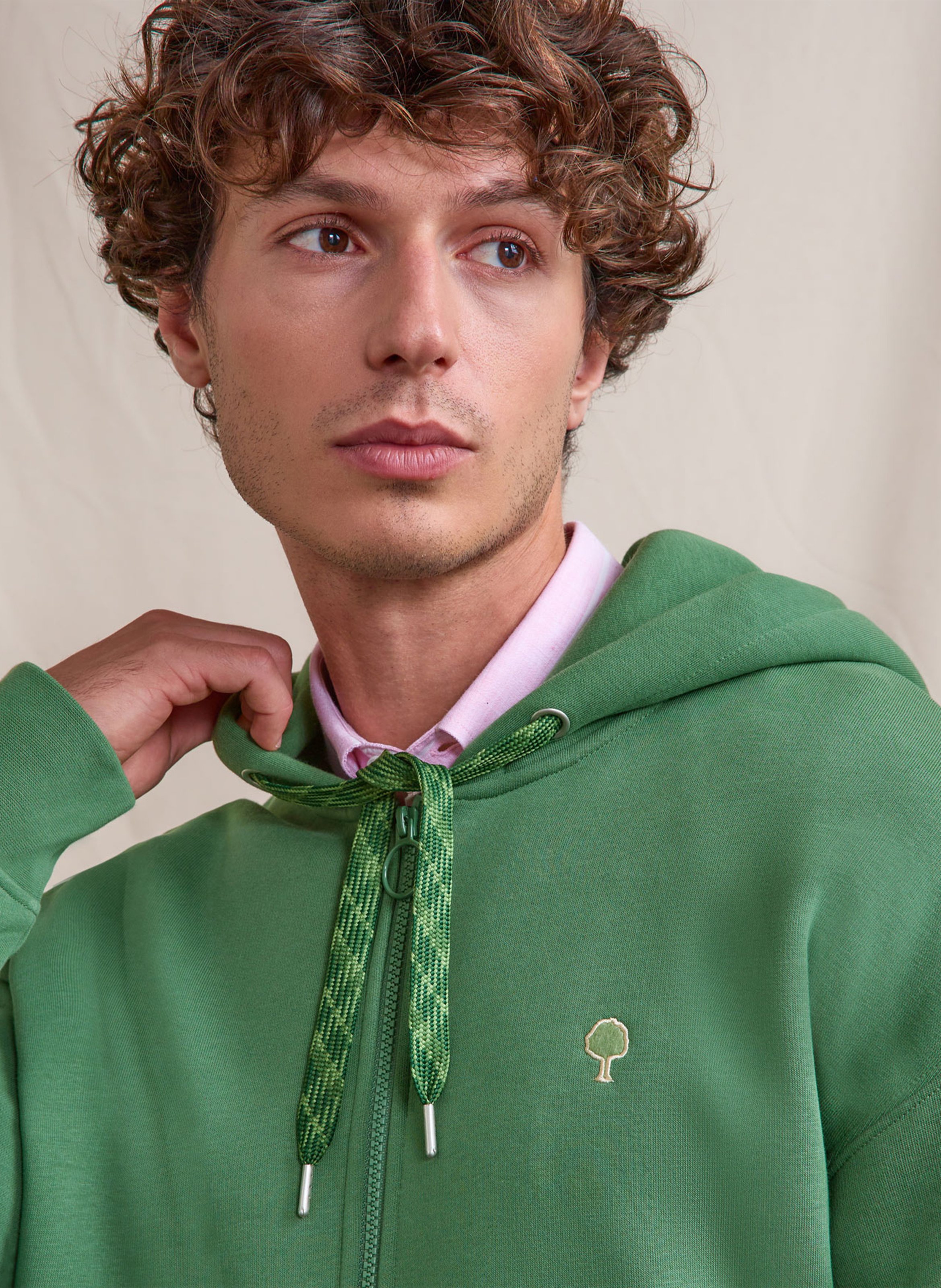 Rechte sweater met ronde hals | katoenblend FAGUO Blauw