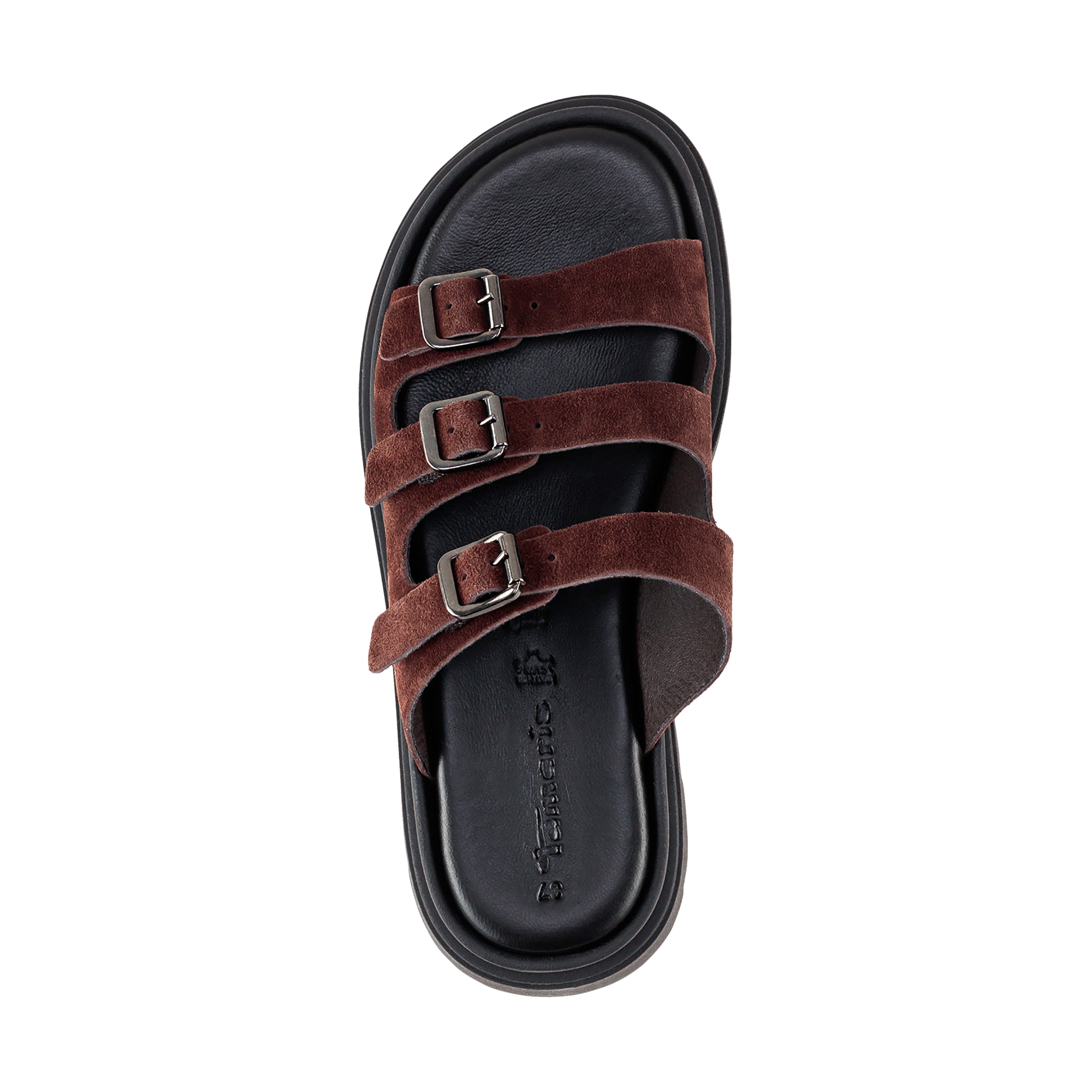 Leather mules TAMARIS Brown