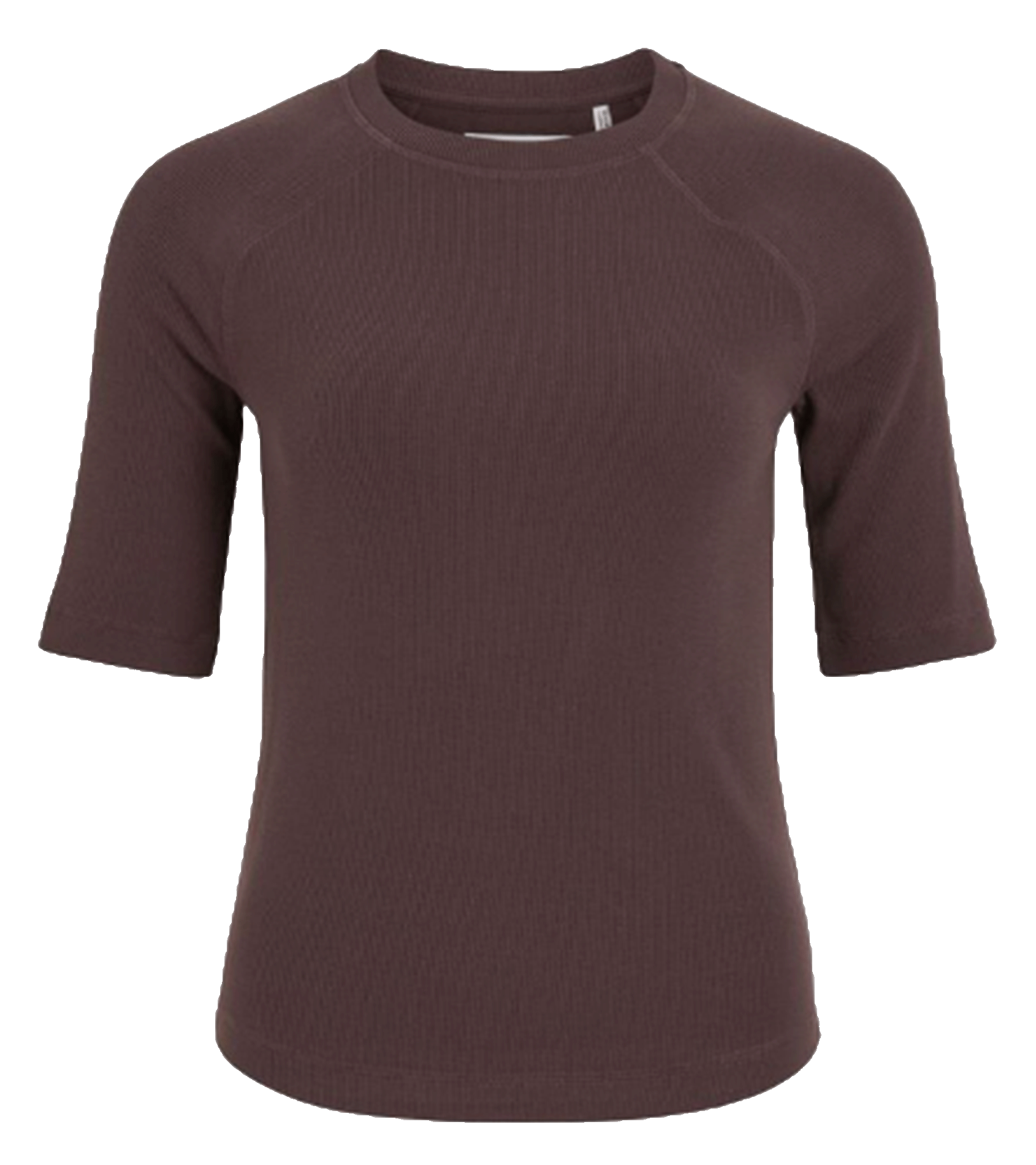 Top droit col rond ROUGE EDIT Marron