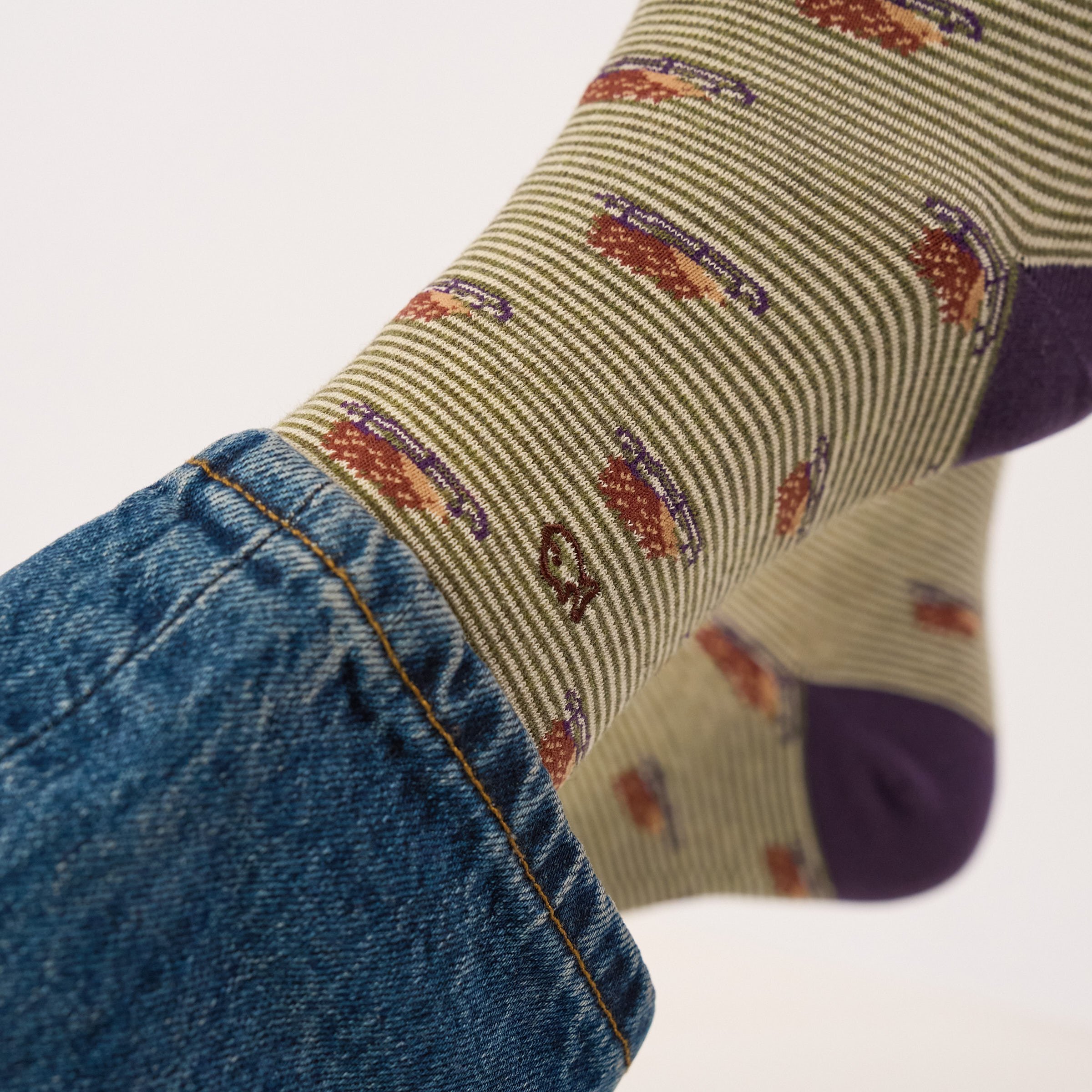 Combed Cotton Animal Socks BILLYBELT Khaki