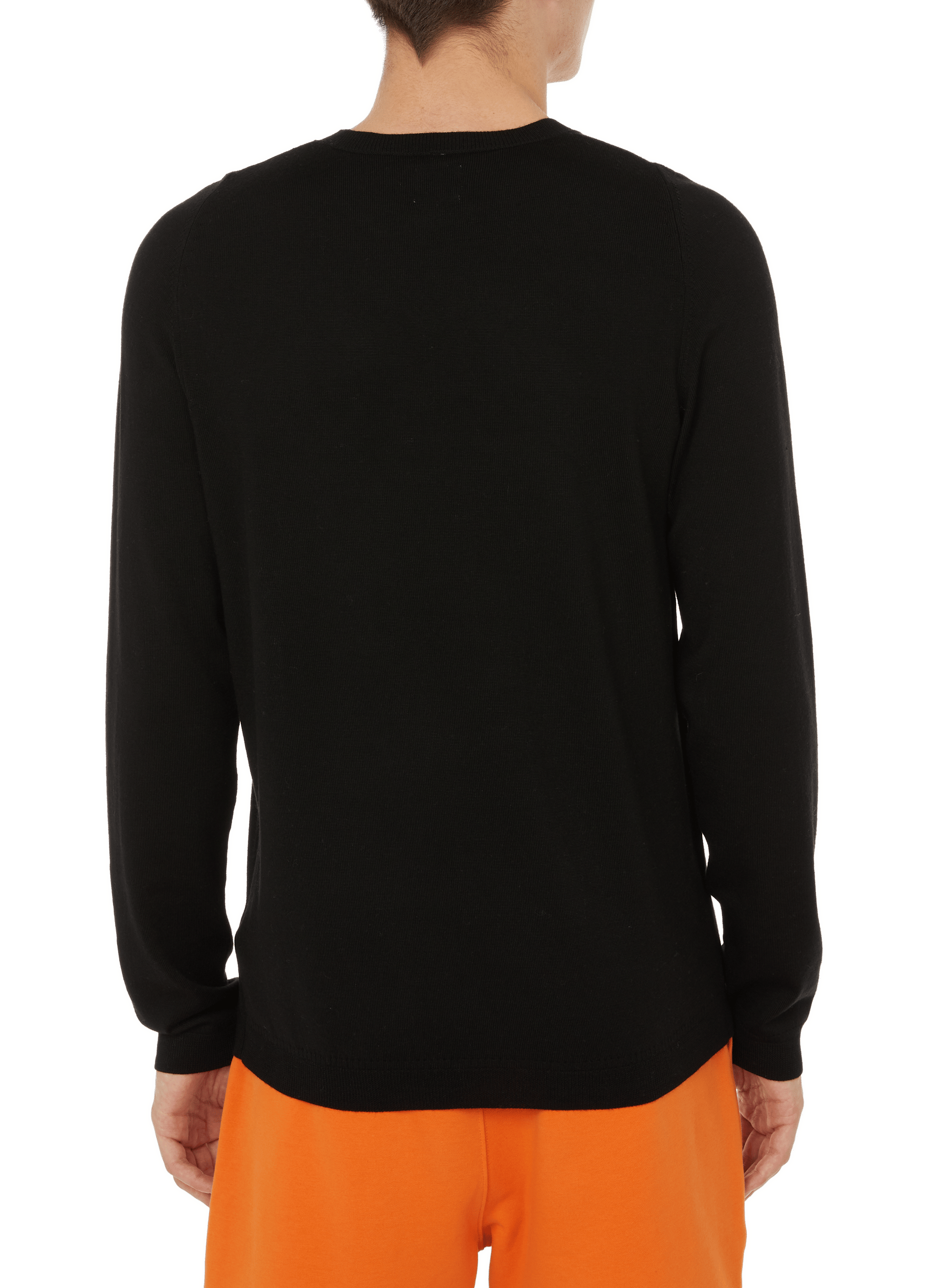 Pull col rond en laine mérinos AU PRINTEMPS PARIS Noir