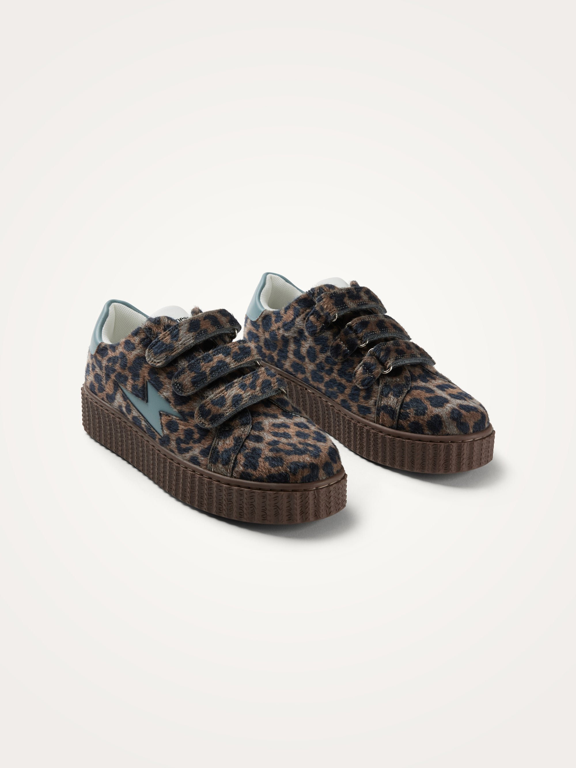 Low-top sneakers in faux shearling VANESSA WU Brown