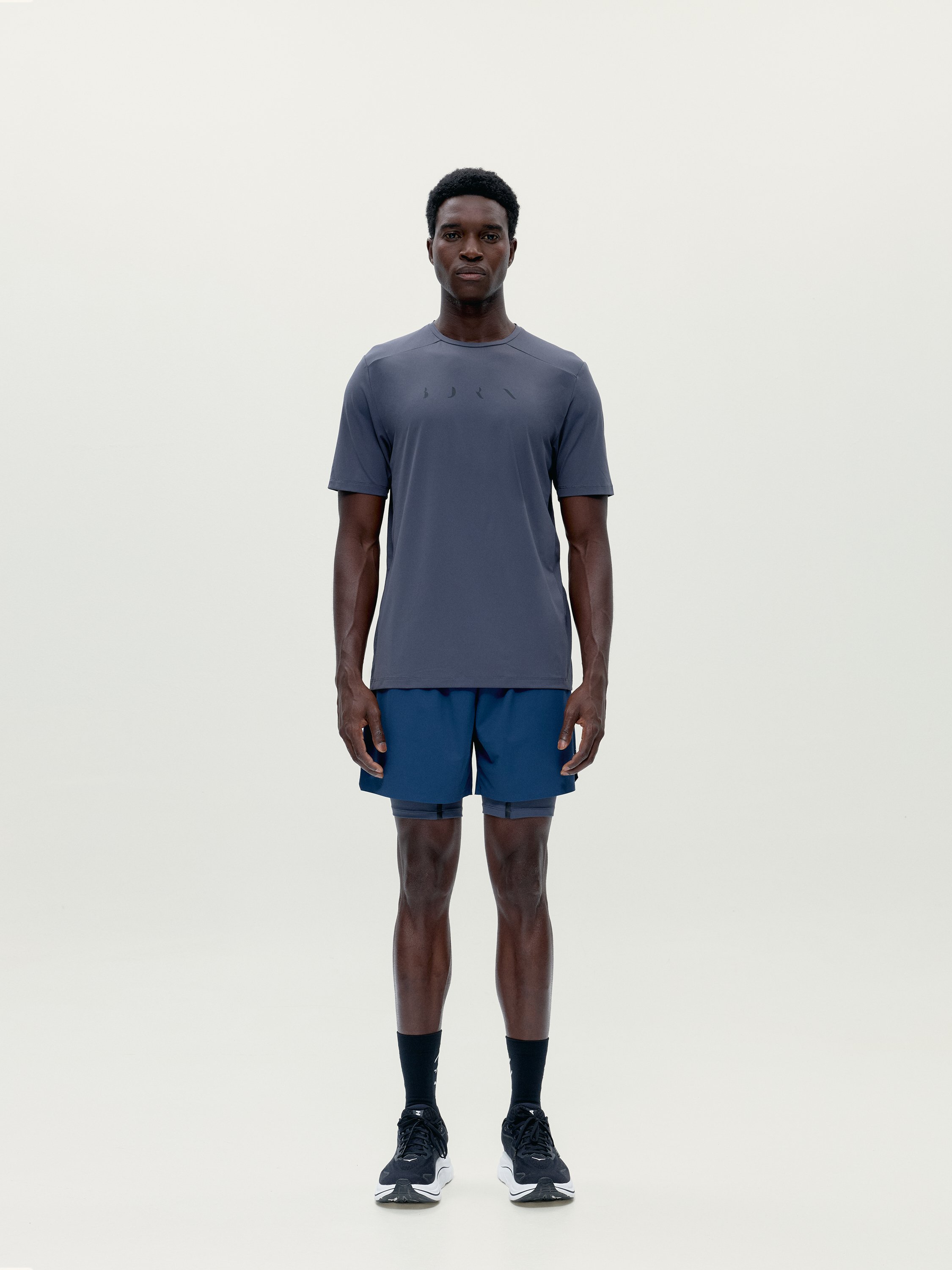 Short-sleeve performance sports t-shirt VOLTA 2.0 | Grey BORN Men