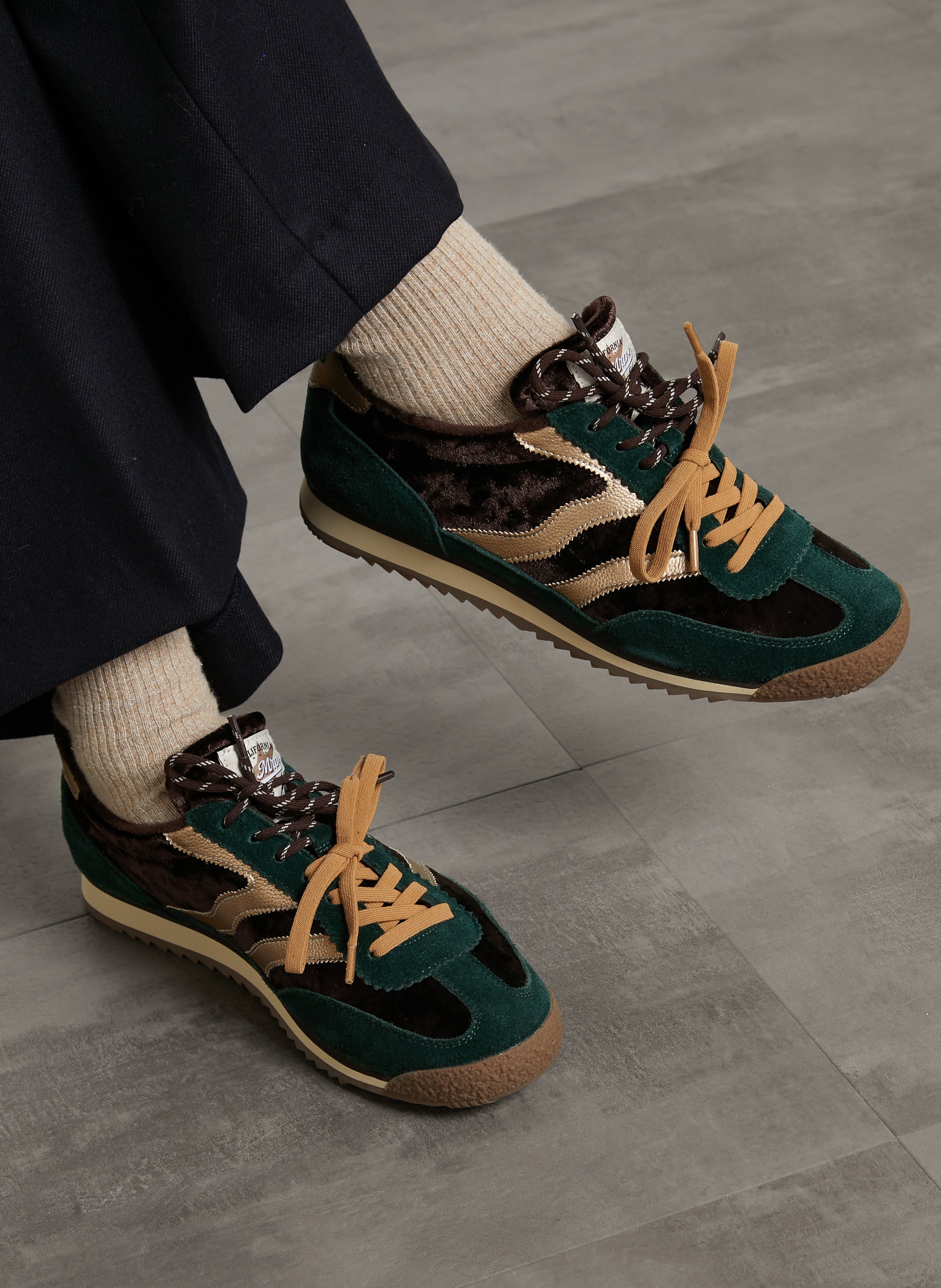 Niedrige Ledersneaker MRP Grun