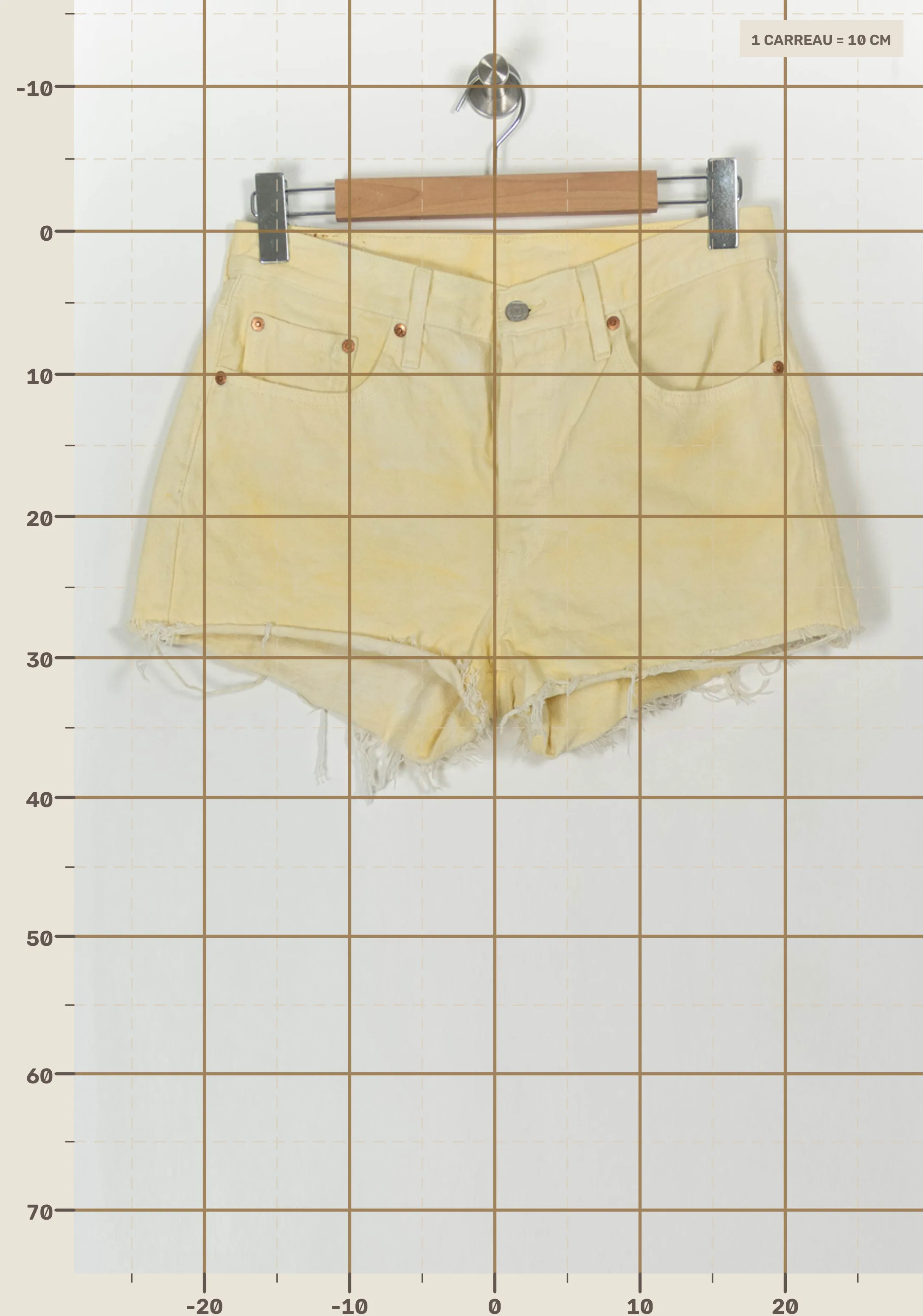 Shorts LEVI'S - Seconde main Yellow