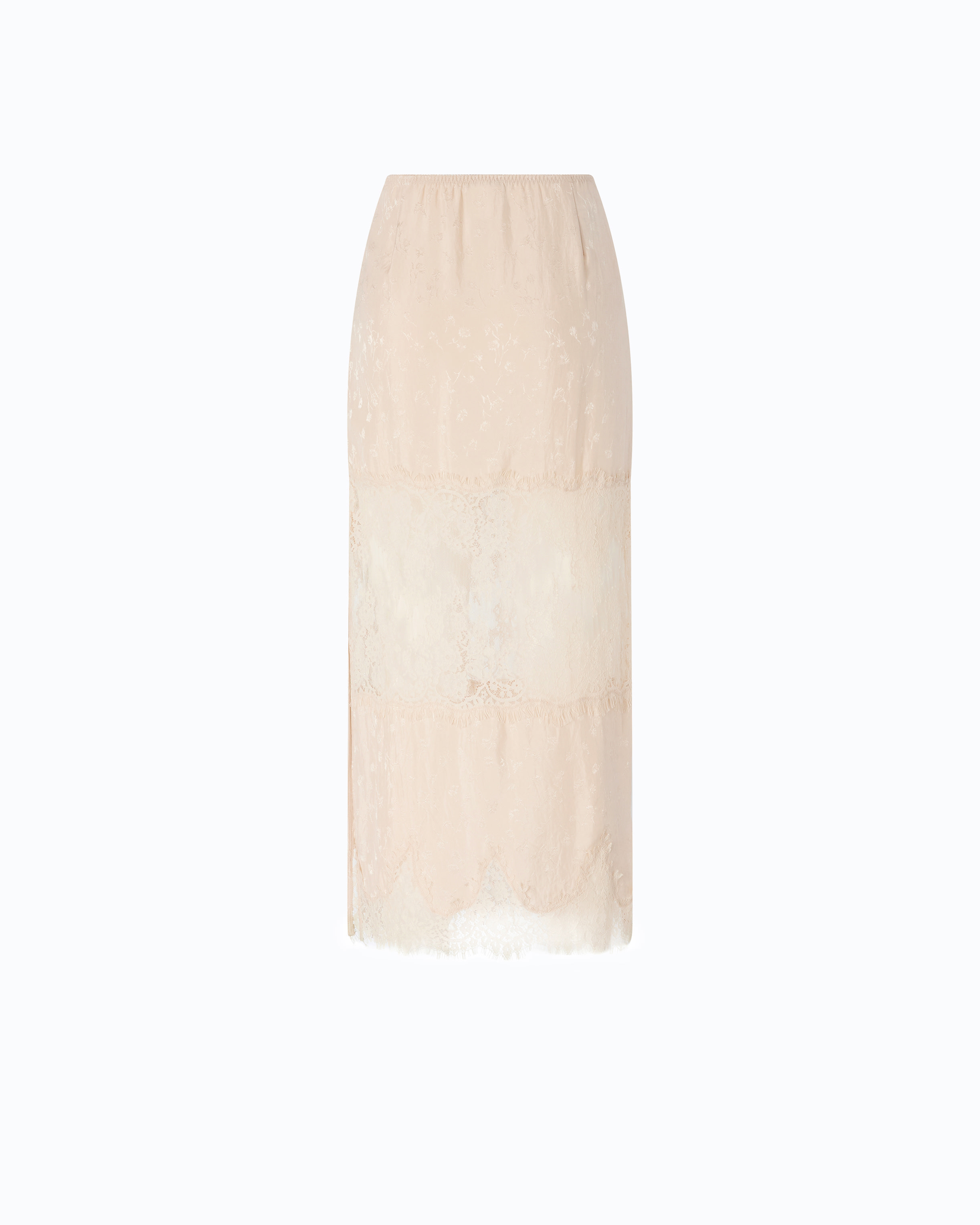 Lace pencil skirt PINKO Grey