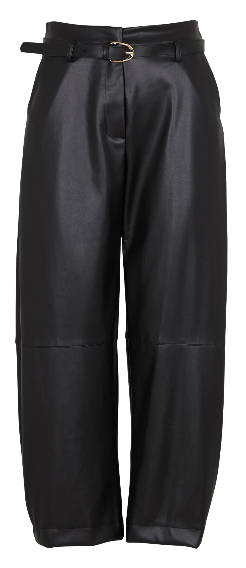Ballonbroek met leereffect en ceintuur IMPERIAL Zwart