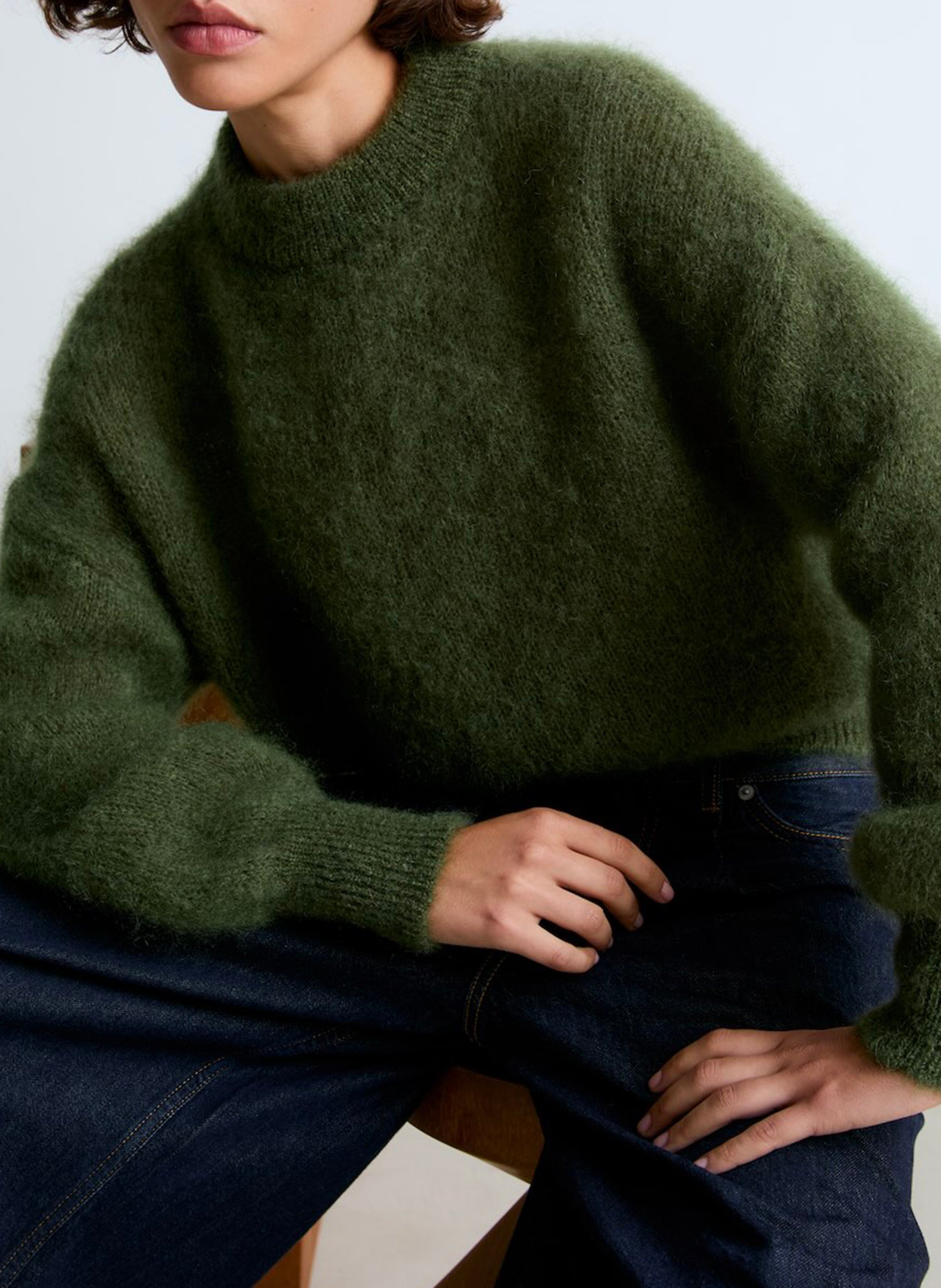 Alpaca wool sweater SURPRISE Khaki