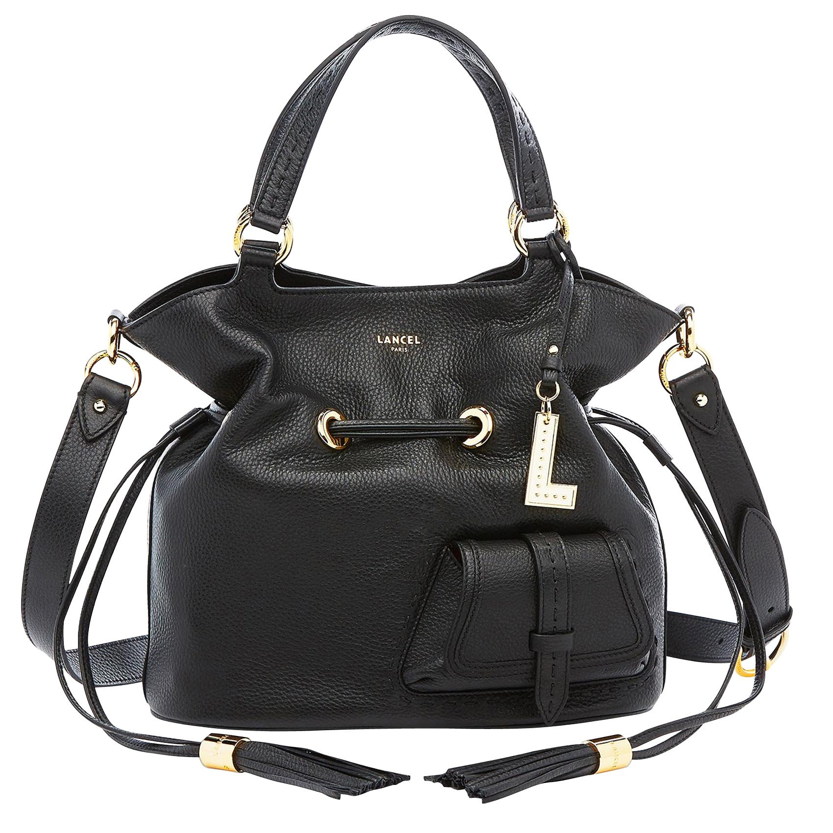 Sac seau en cuir grainé LANCEL