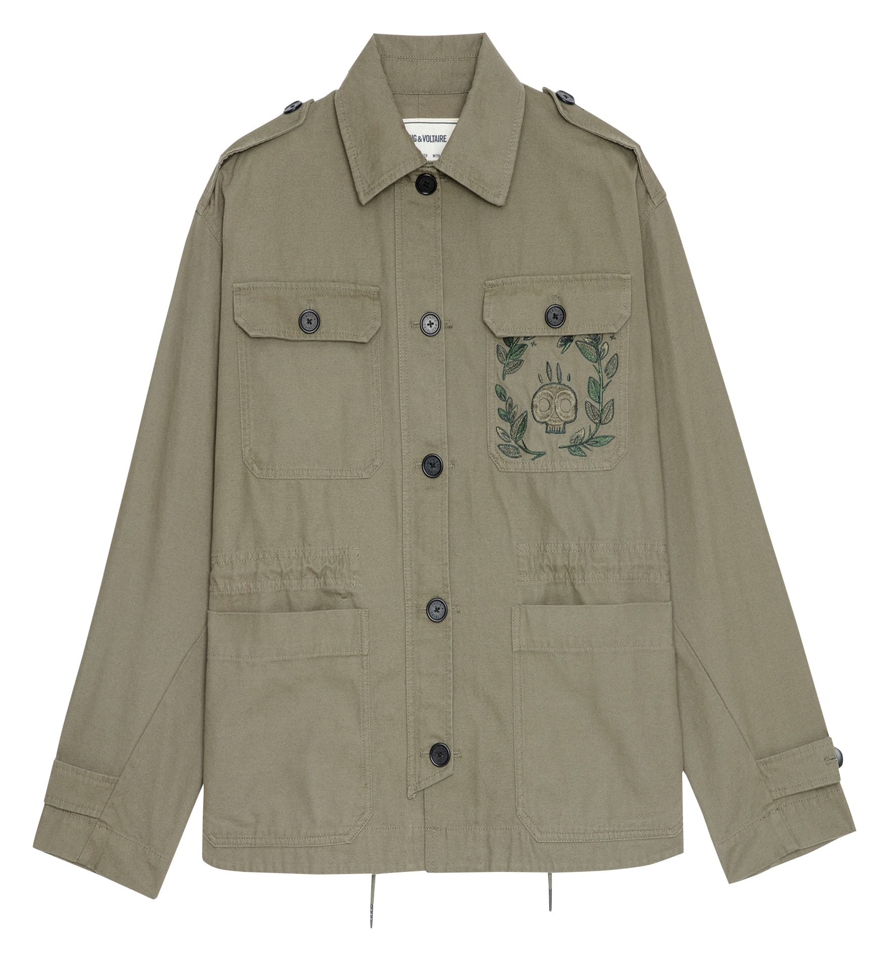 Embroidered Cotton Military Jacket Pickle Zadig&voltaire Women