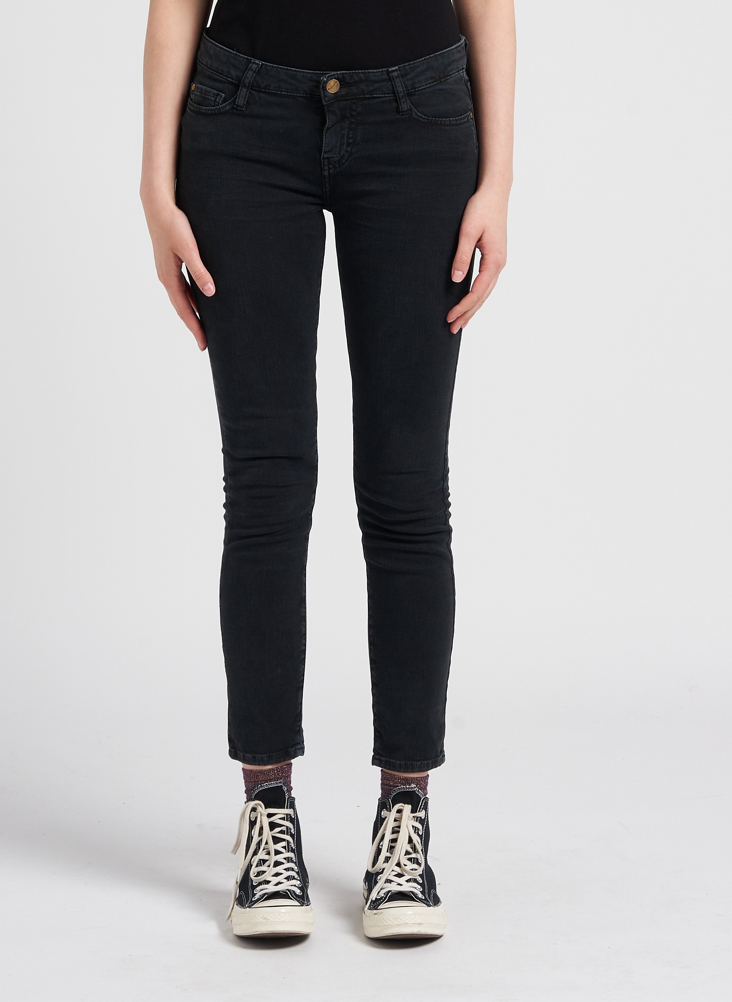 Slim-fit jeans met normale taille ACQUAVERDE Zwart