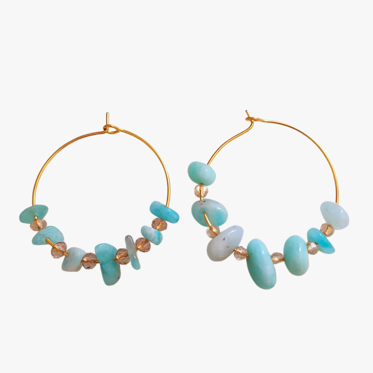 Amazonite earrings GINANDGER Blue