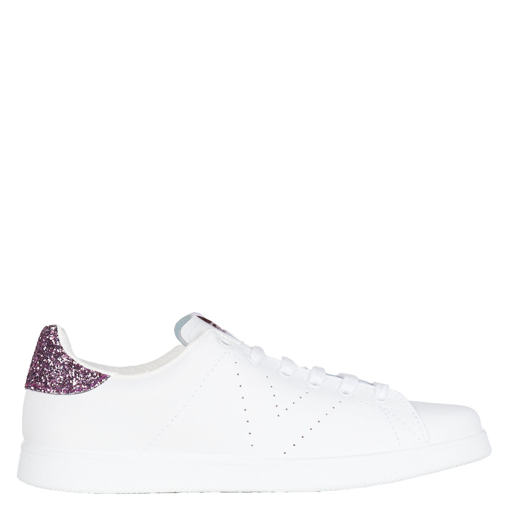 Baskets basses pailletées en cuir VICTORIA Violet