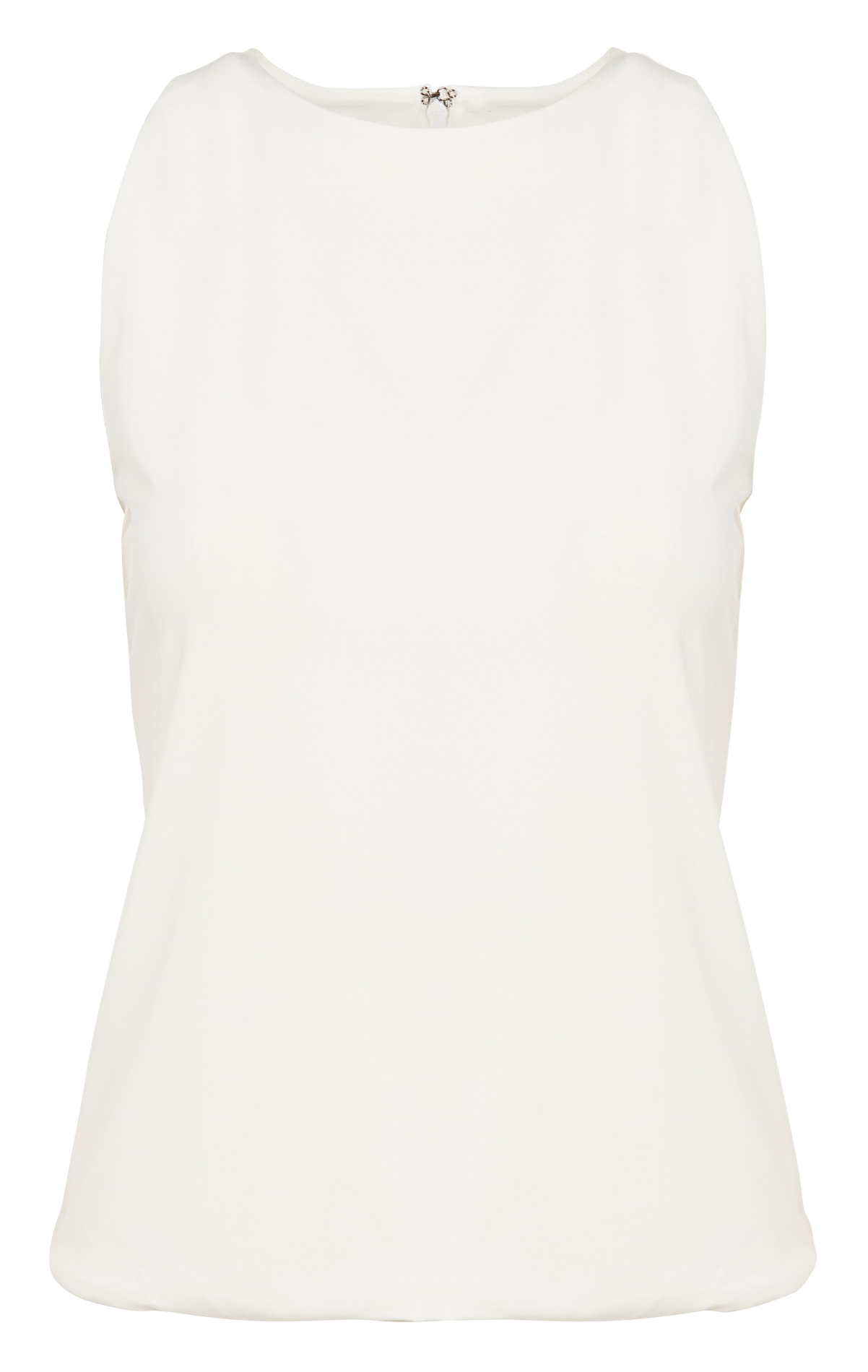 Straight-cut round-neck Top MAX MARA LEISURE White
