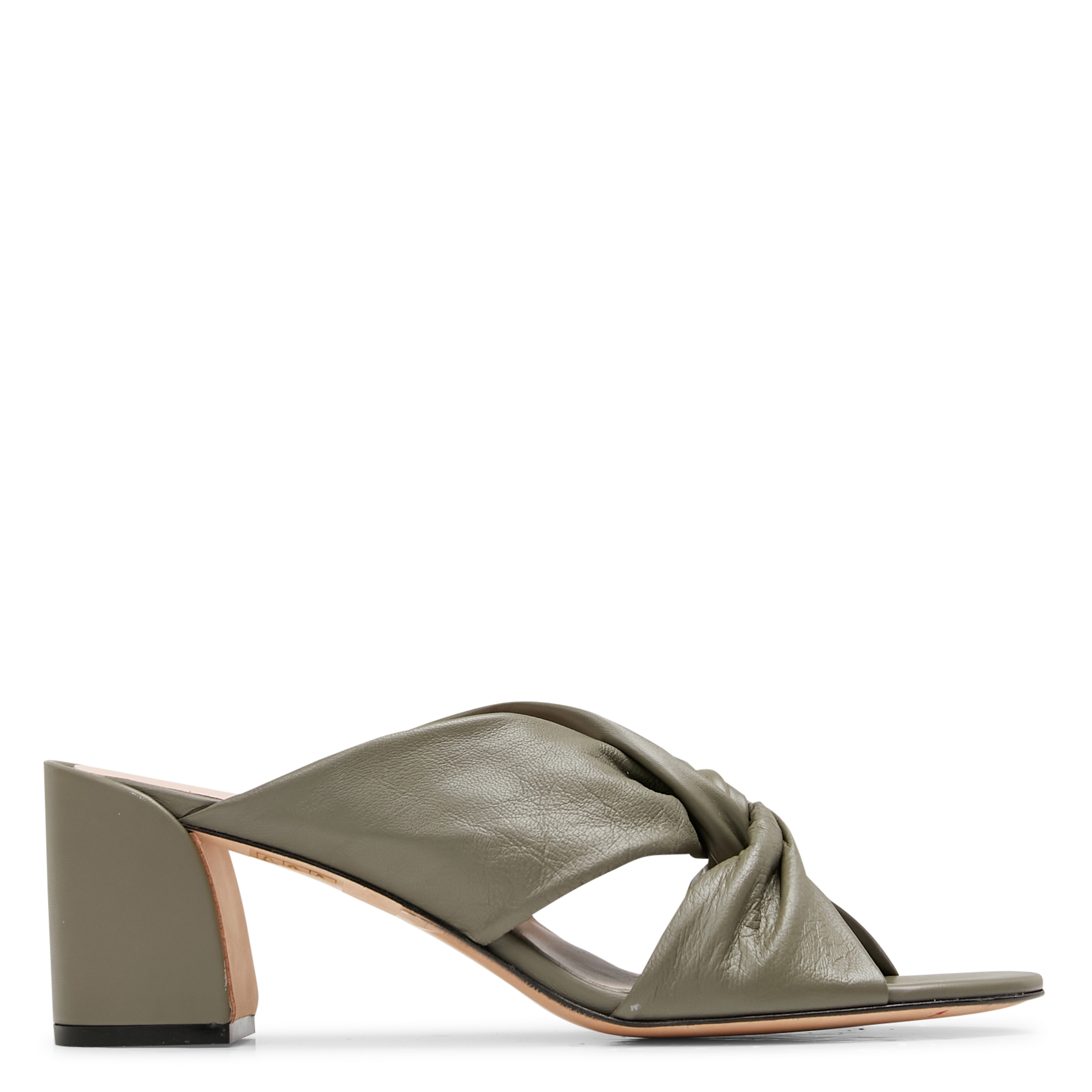 Heeled leather mules MI/MAI
