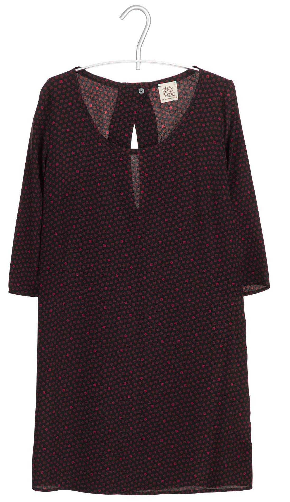 Robe imprimée soie ATTIC AND BARN Rouge