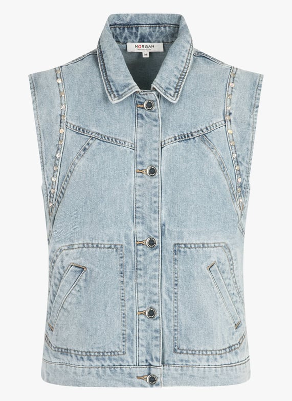 Morgan veste jean sale