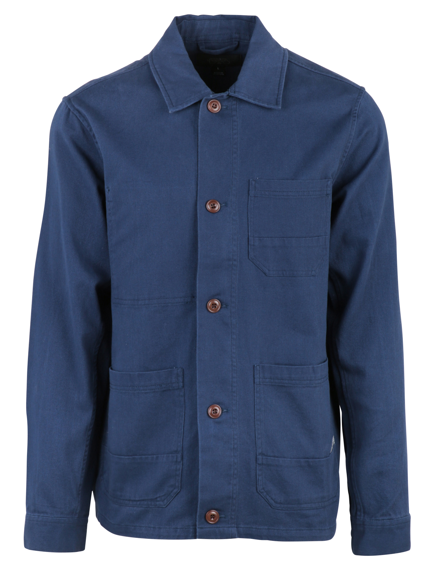 Straight cotton jacket with classic collar LE TEMPS DES CERISES Blue