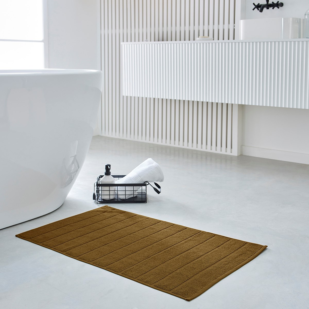 Solid color cotton bath mat TODAY LINGE DE MAISON Brown