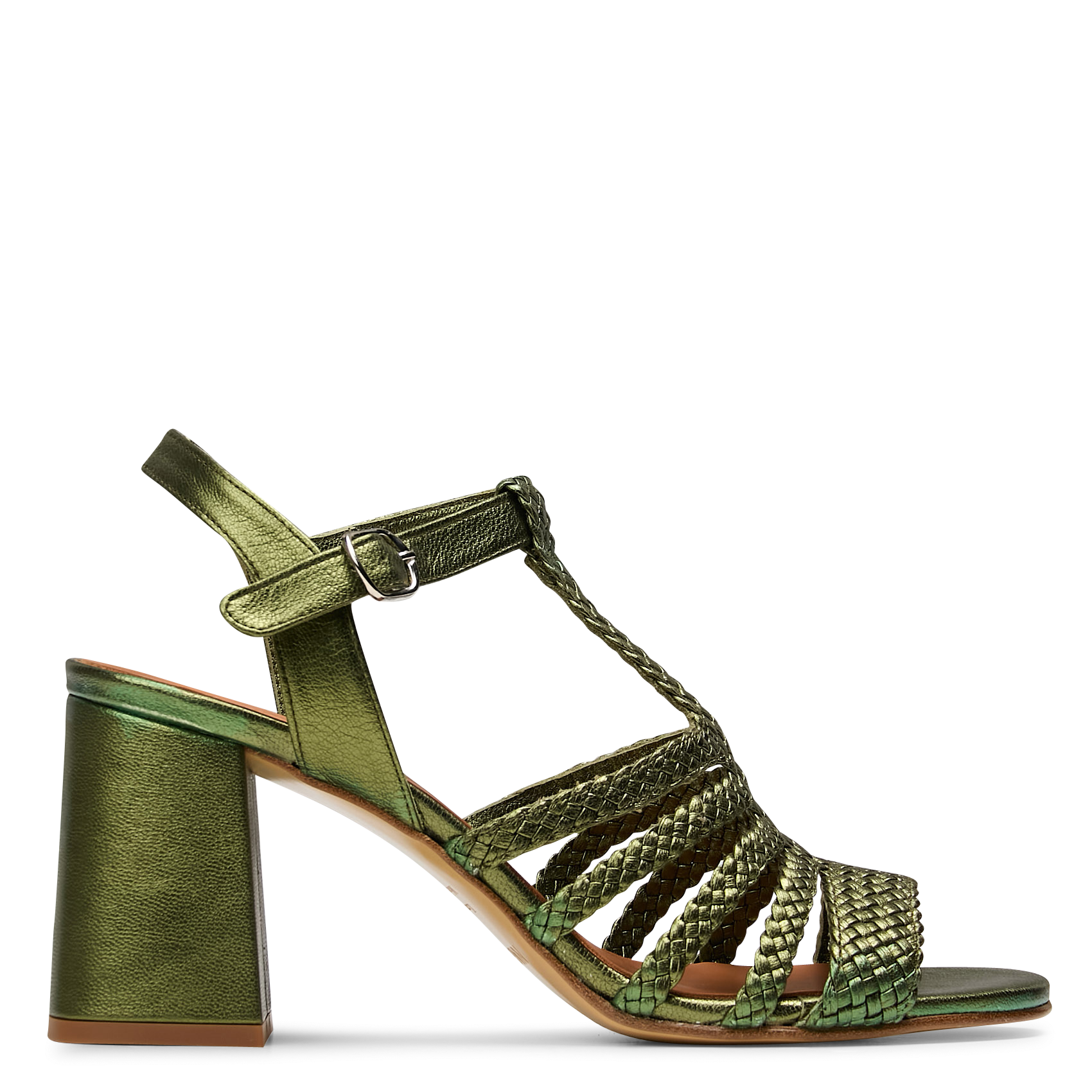 Sandales hautes en cuir NAGUISA Vert