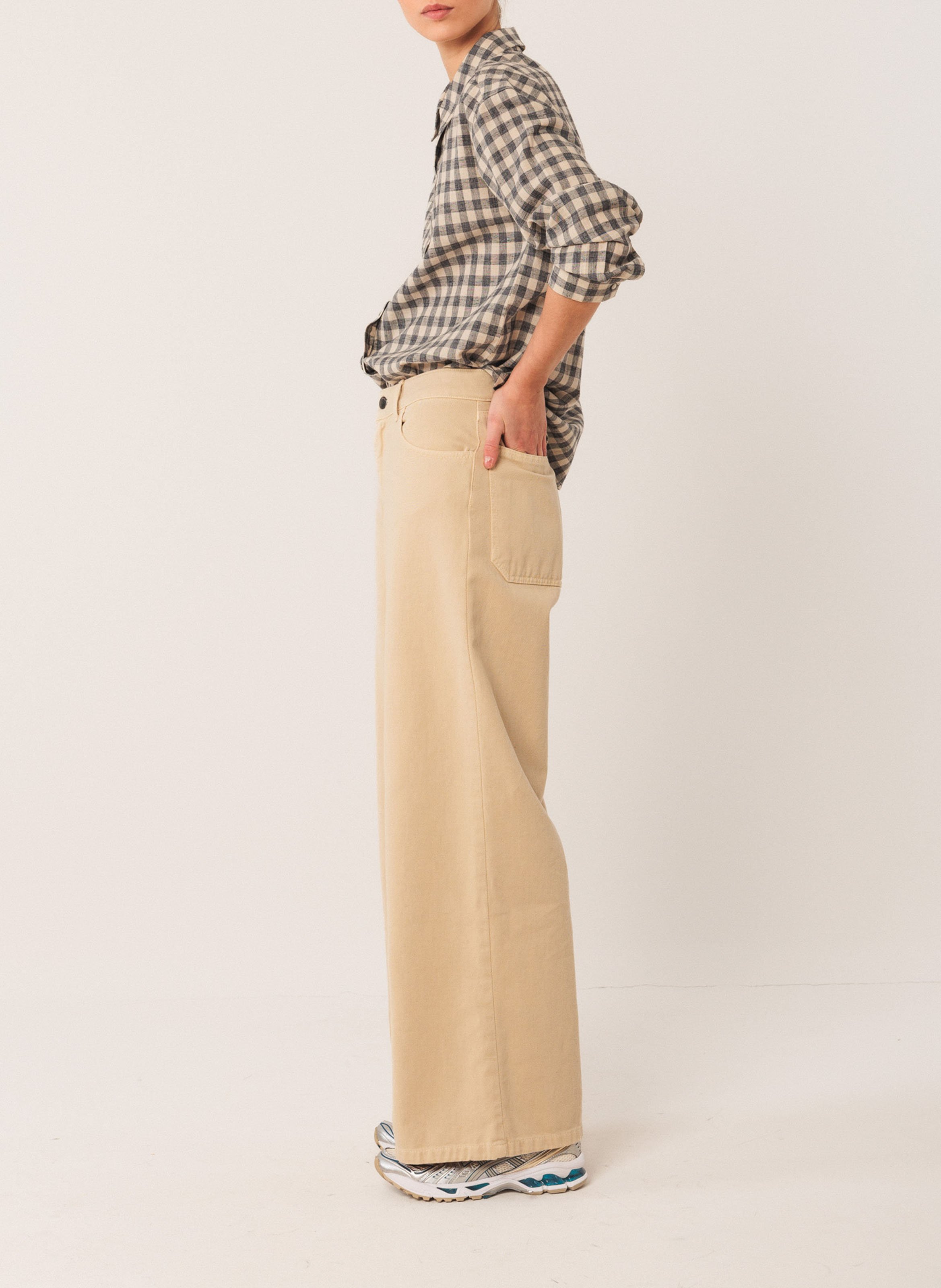 Checked button-up shirt INDI & COLD Blue