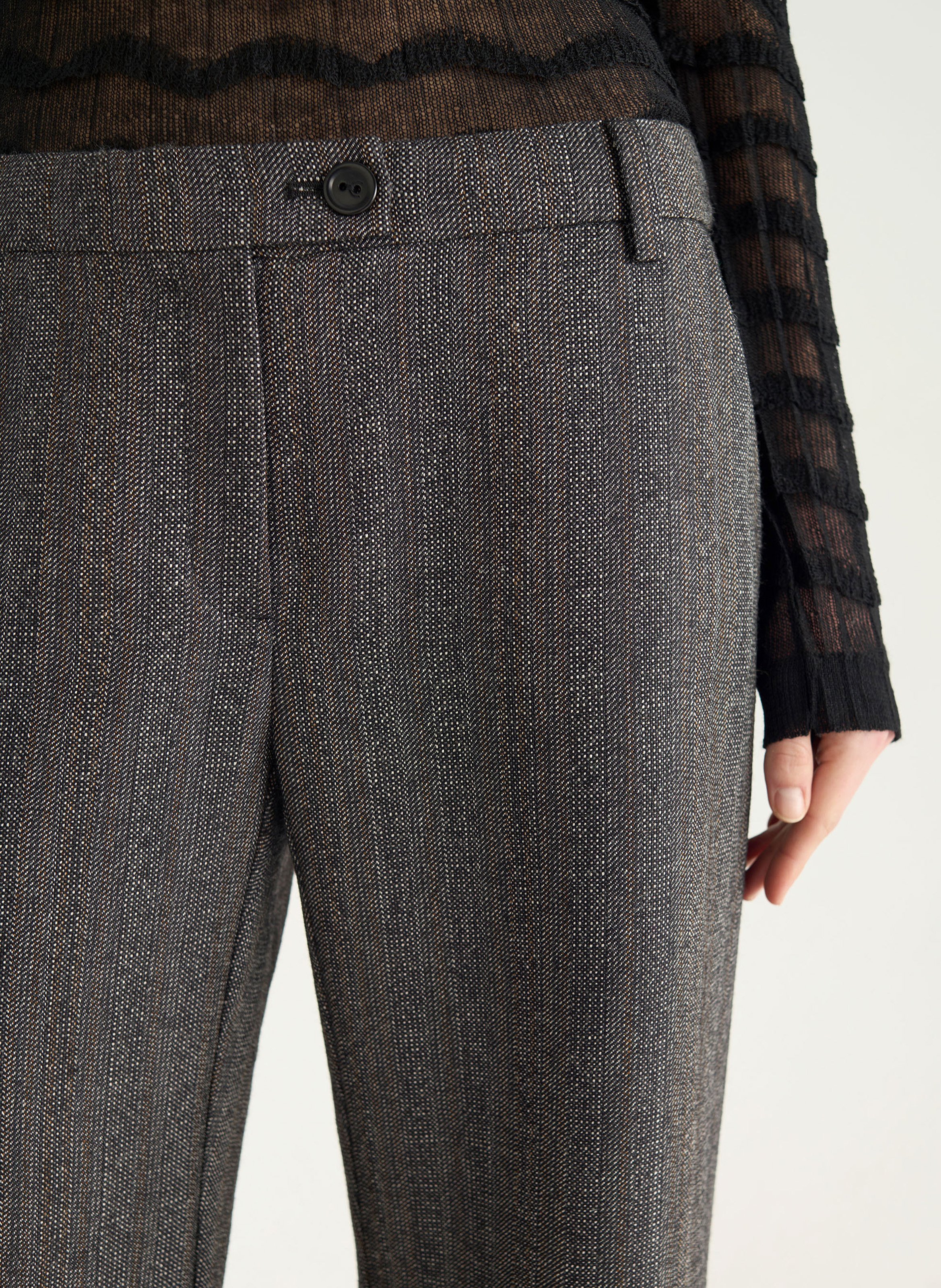 Flared tweed pants COTELAC Black