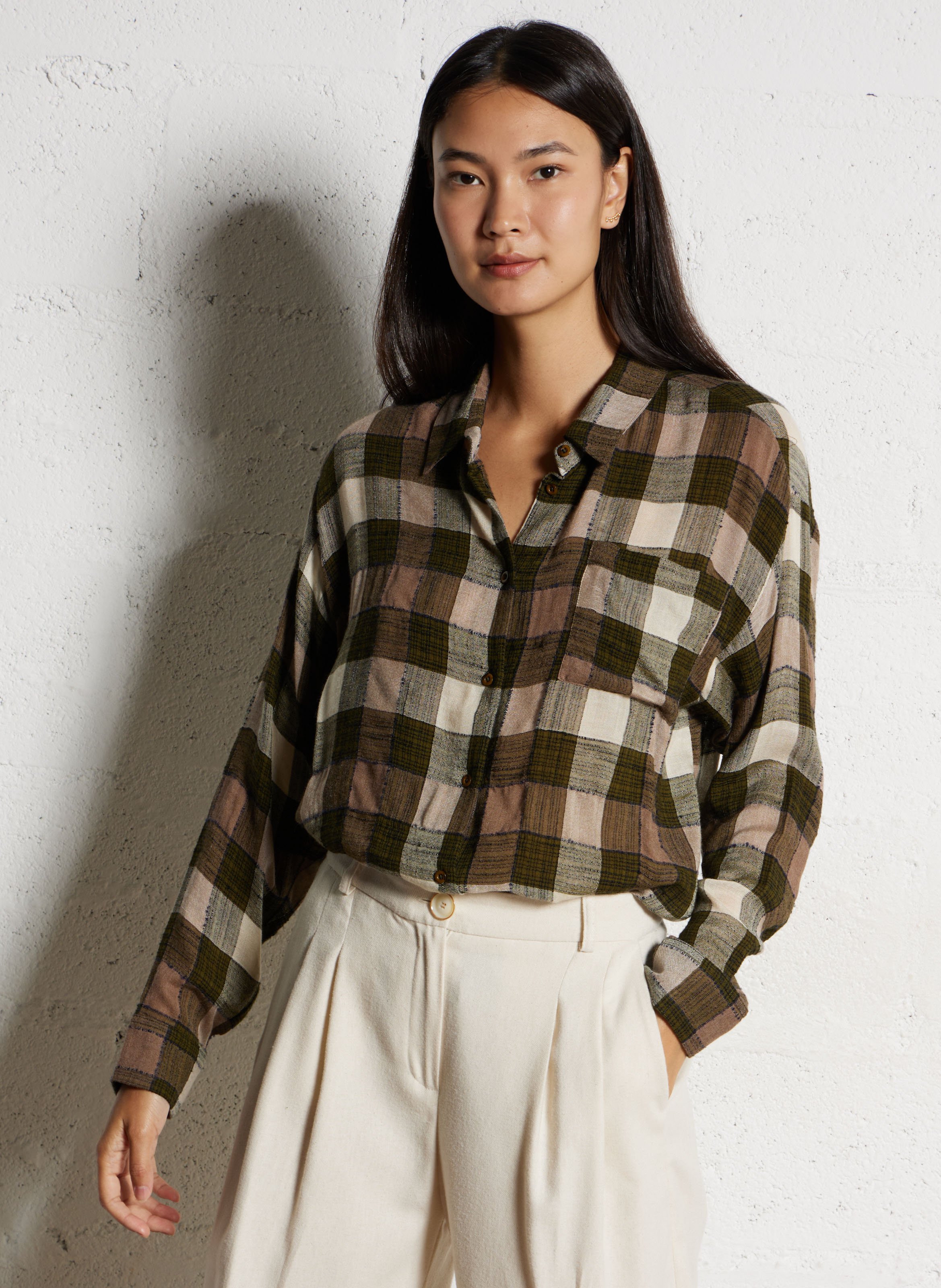 Chemise oversize col classique SACRECOEUR Vert