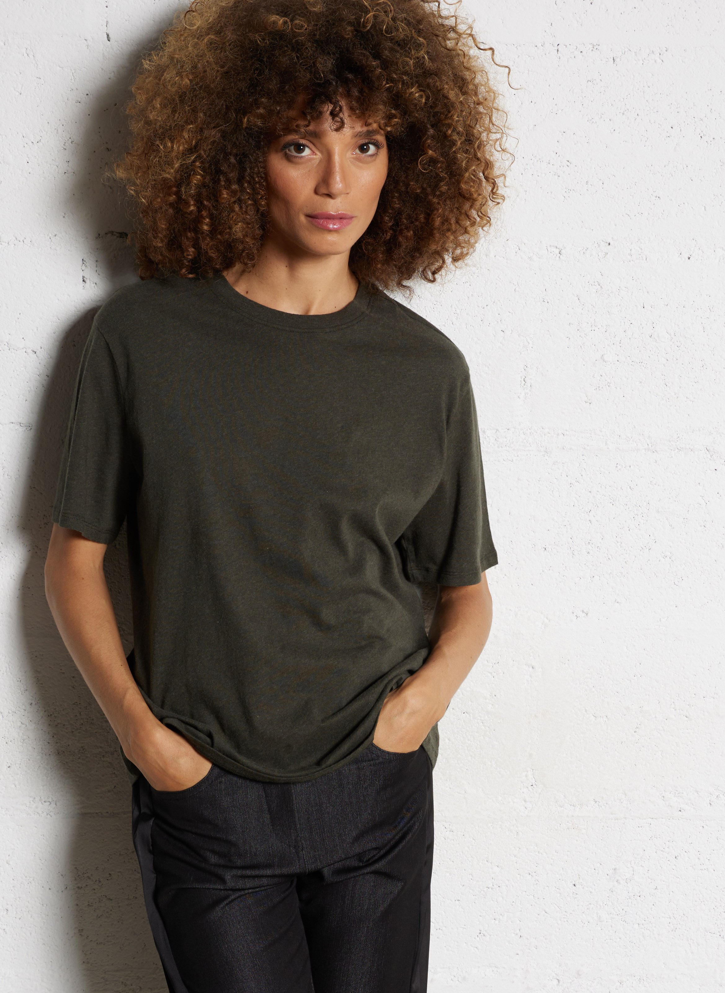 Tee-shirt col rond en coton bio MAJESTIC FILATURES