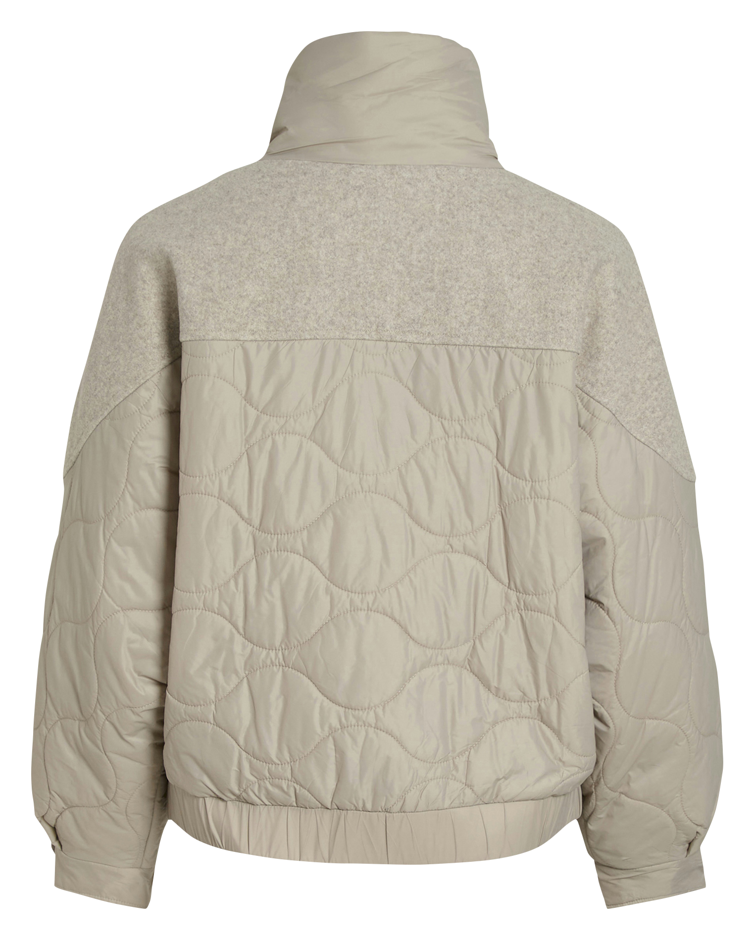 High-neck padded jacket VILA Beige