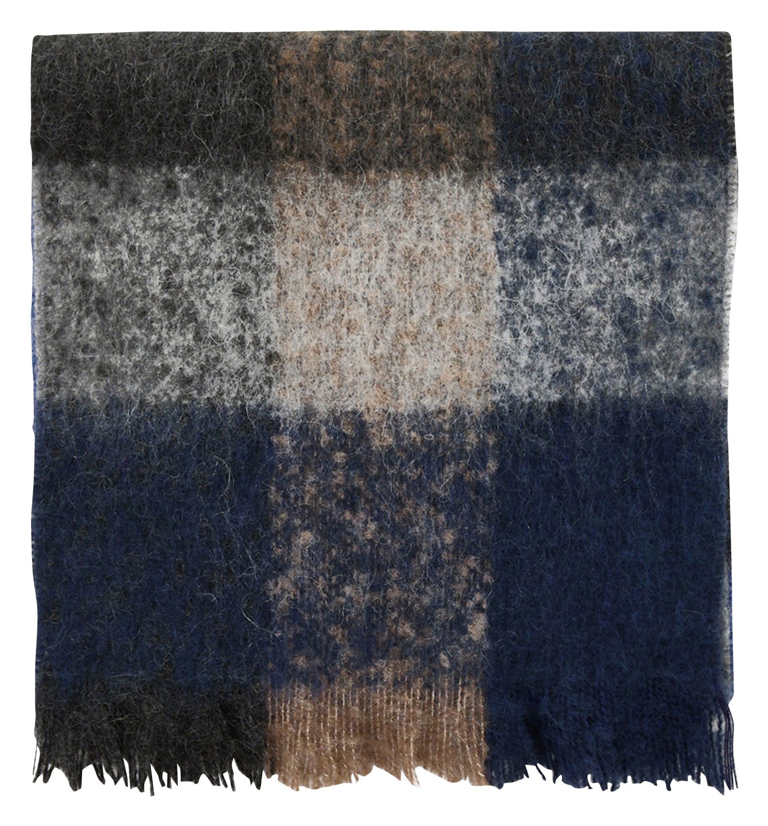 Geruite sjaal met rafelige randen SAISON 1865 Veelkleurig