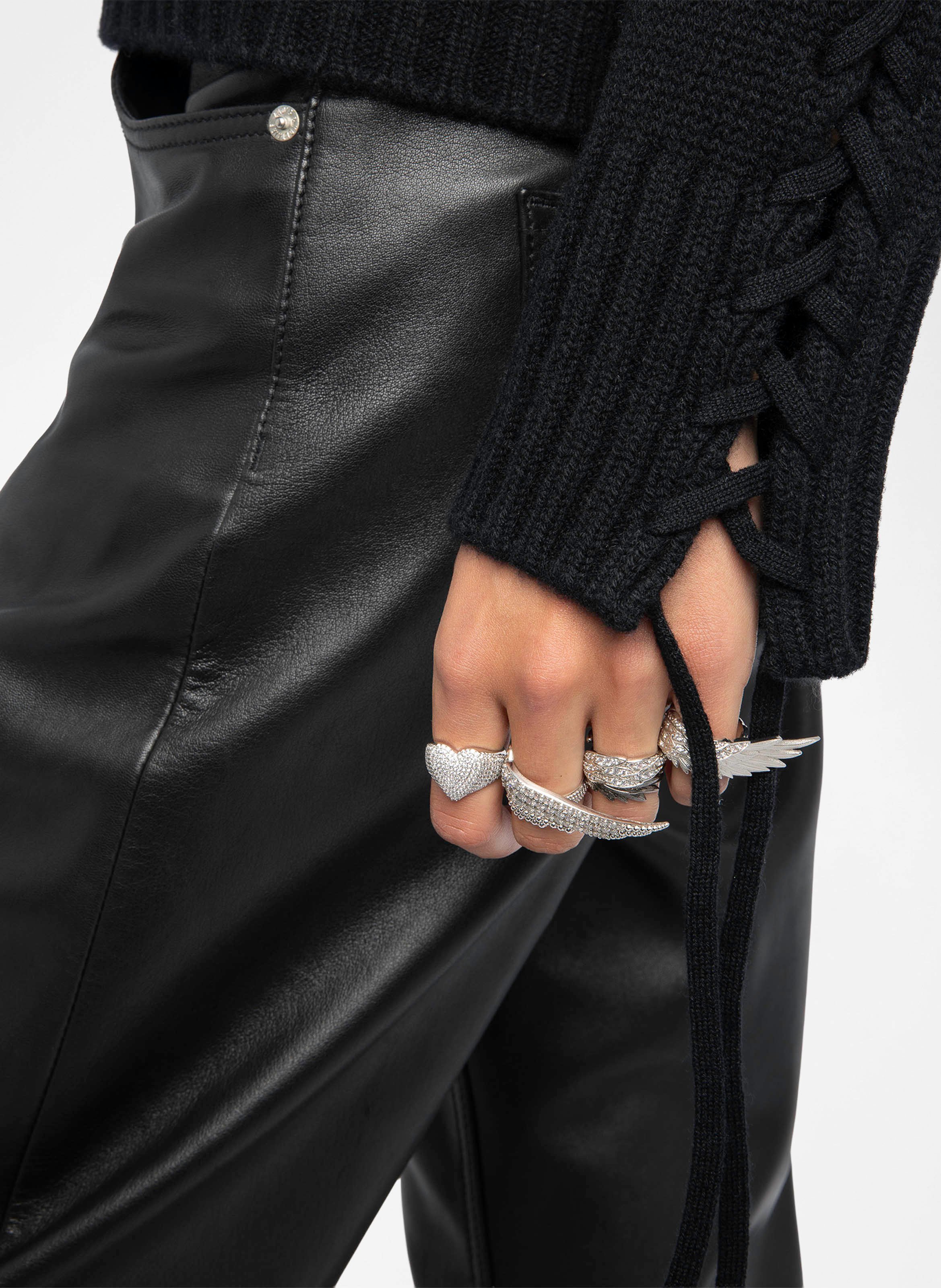 Pull col rond en laine et cachemire  ZADIG&VOLTAIRE Noir