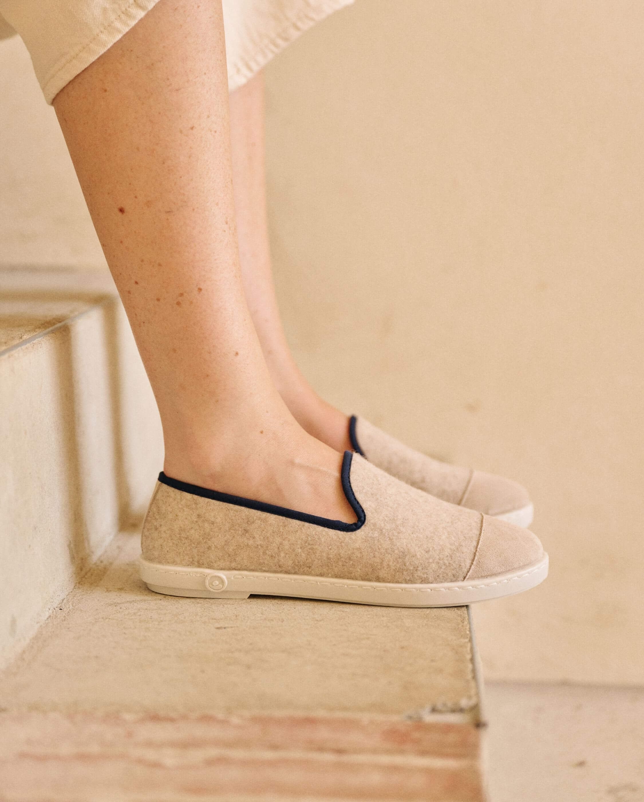 Women's wool slipper, night beige ANGARDE Beige