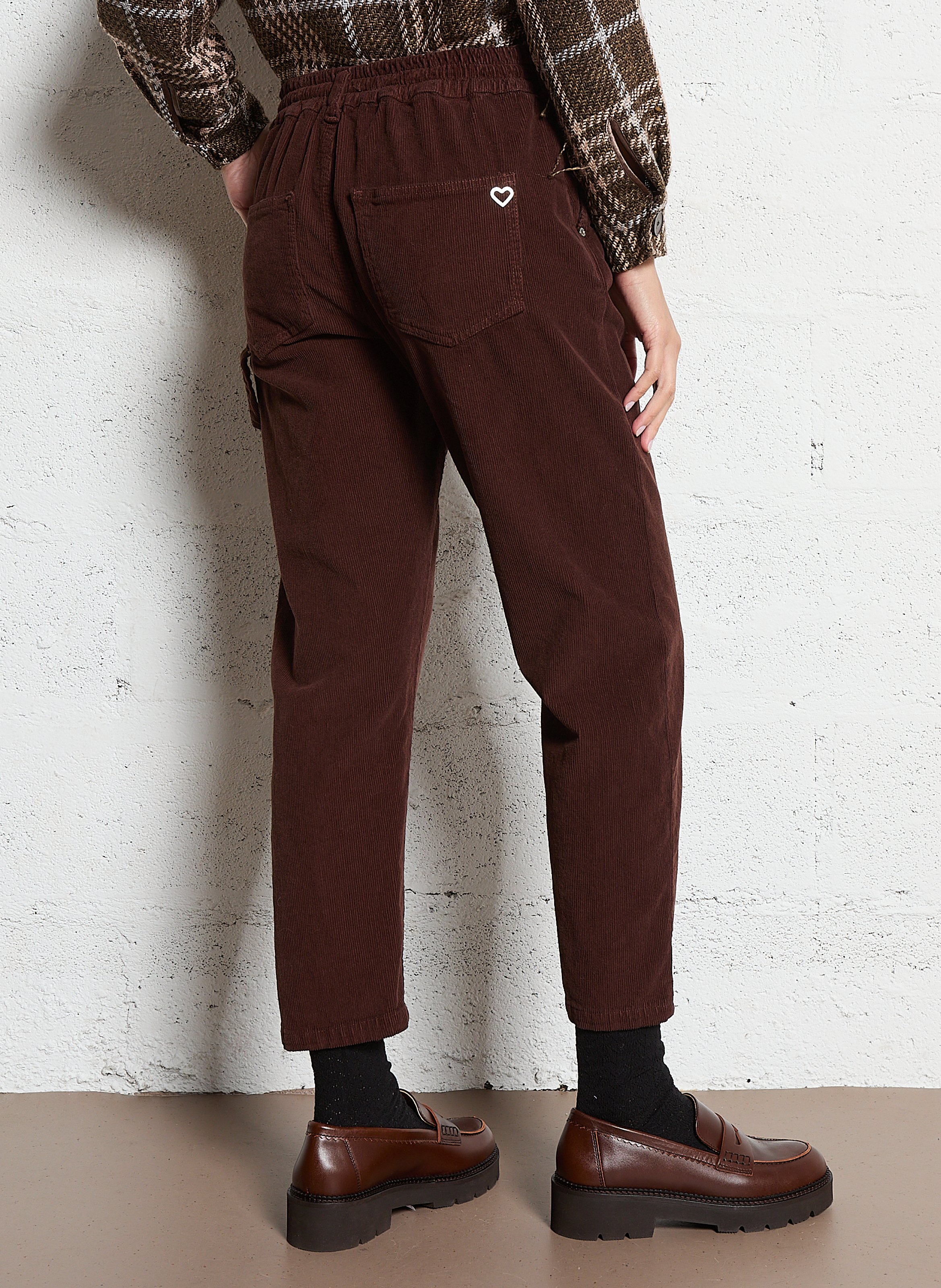 Cotton-blend bucket hat PLEASE Brown