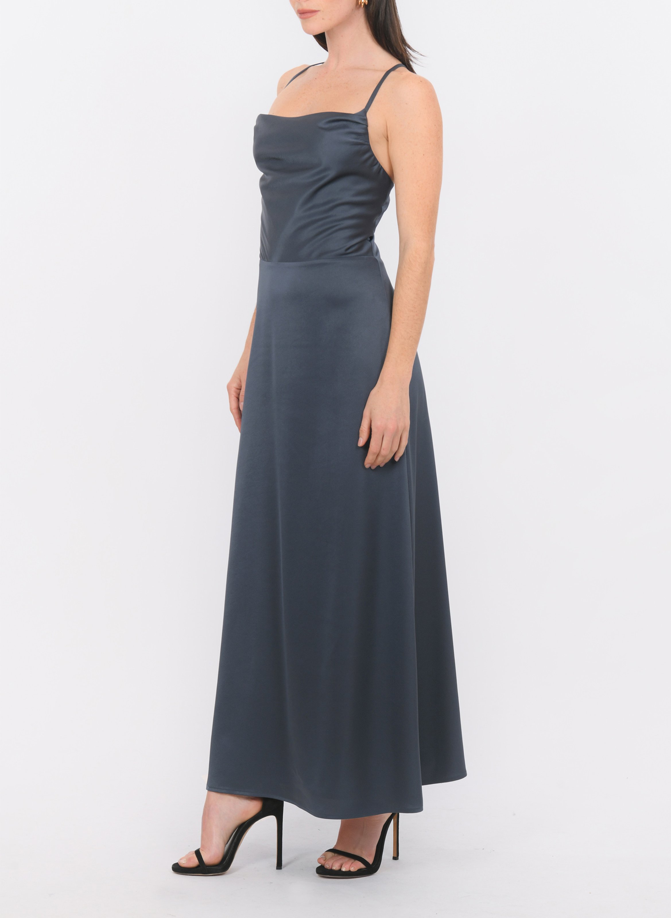 Lange jurk met coltrui KOOKAI Grijs