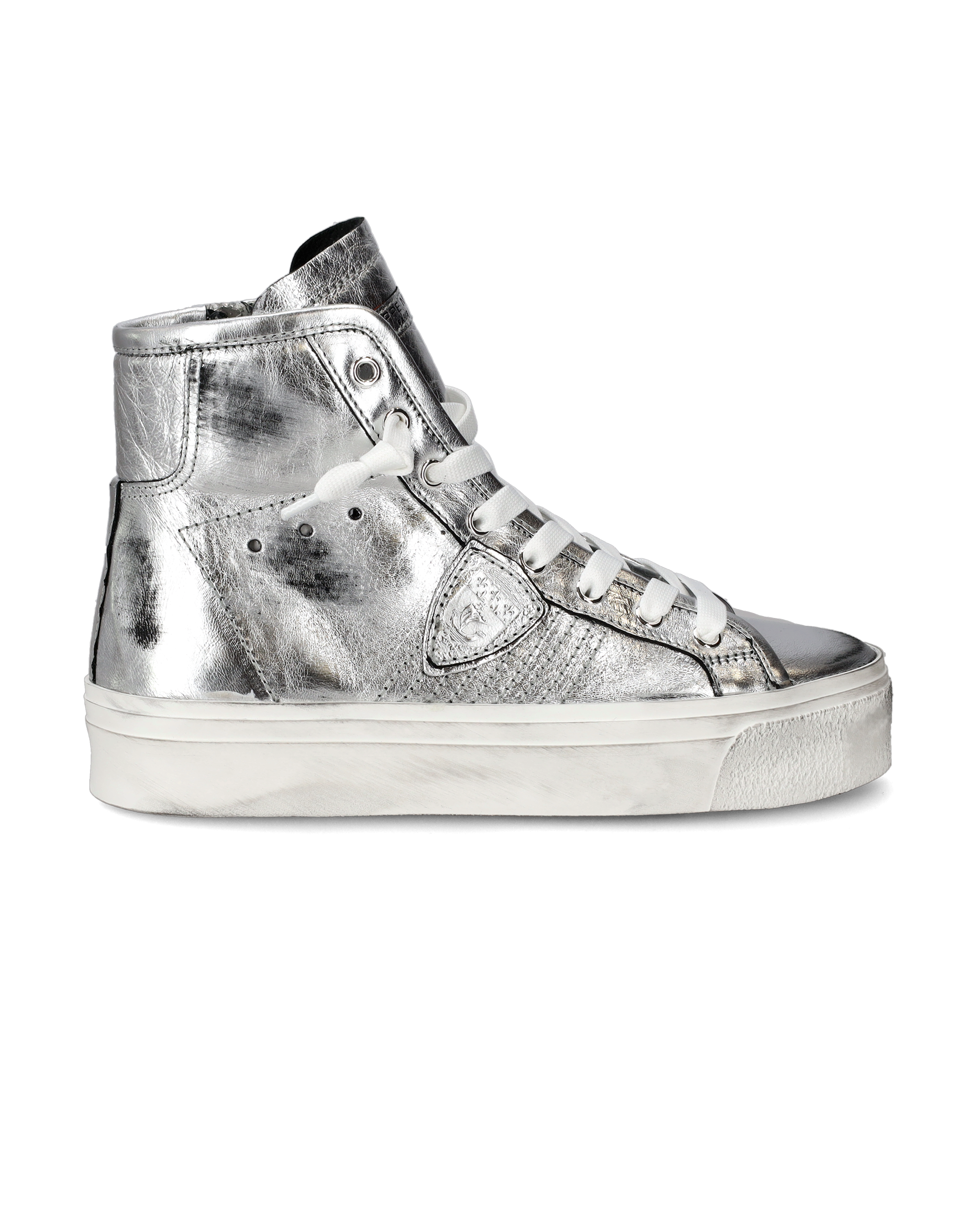 Paris High Top Sneakers PHILIPPE MODEL Silver