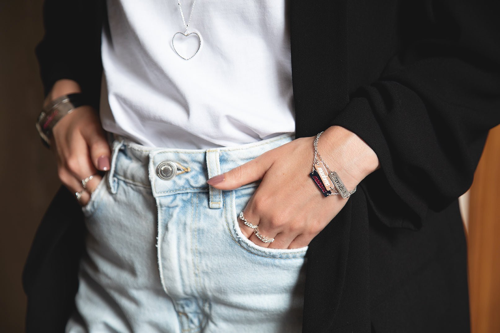 Silver plated heart pendant Silver