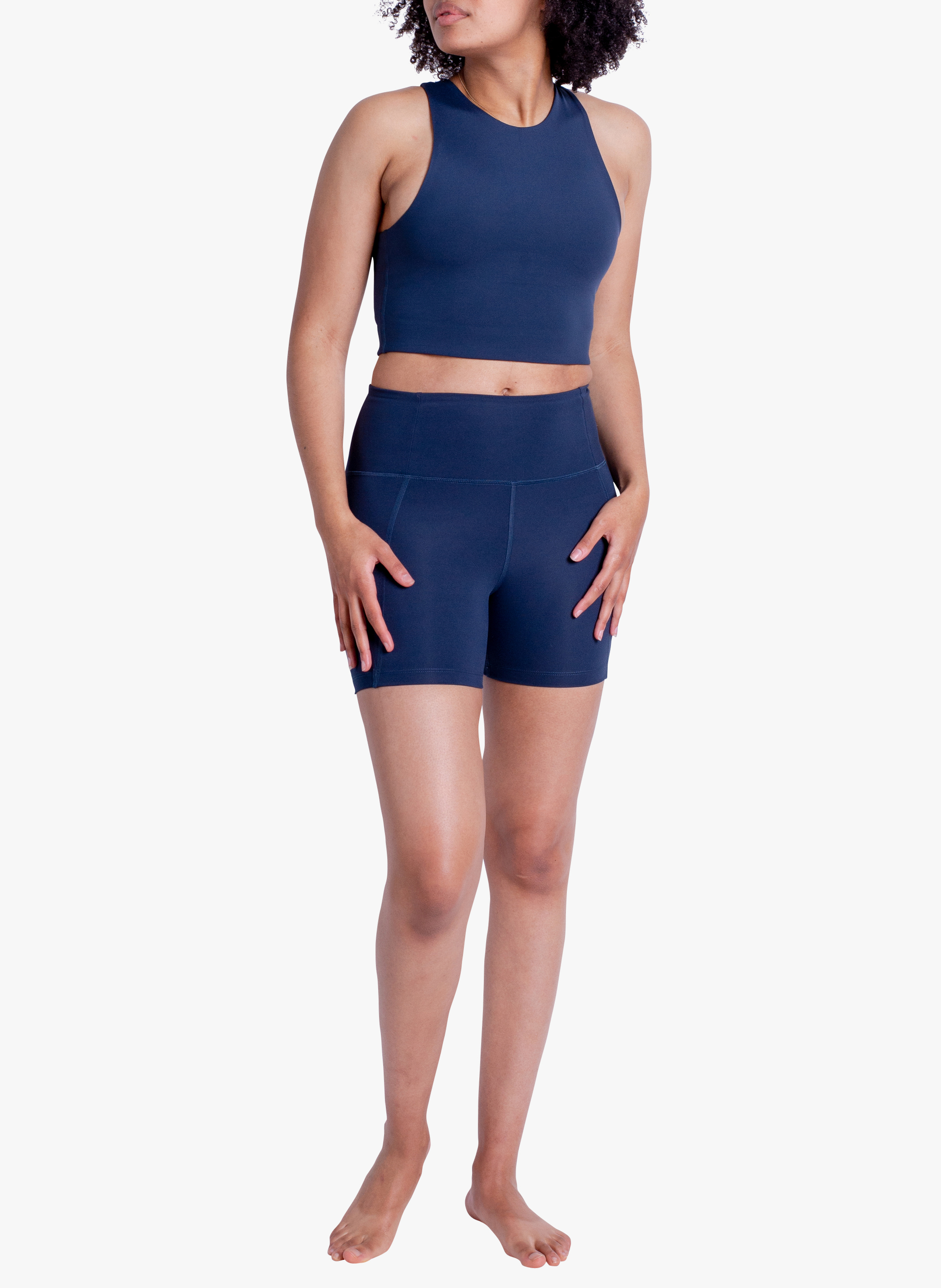 Reggiseno sportivo con spalline olimpioniche GIRLFRIEND COLLECTIVE Blu