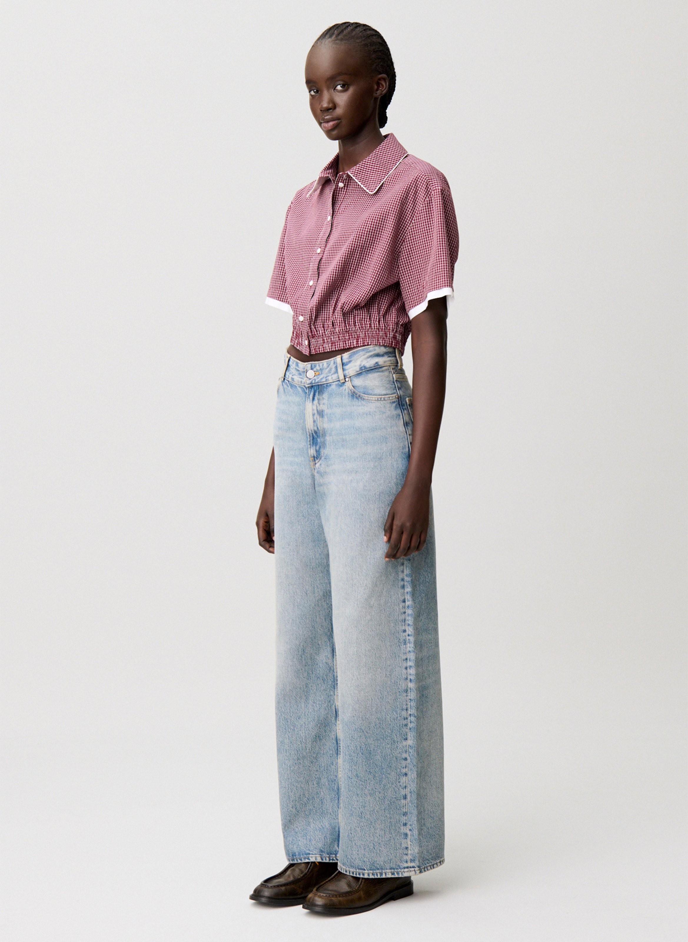 Jean évasé en coton CLAUDIE PIERLOT Bleu