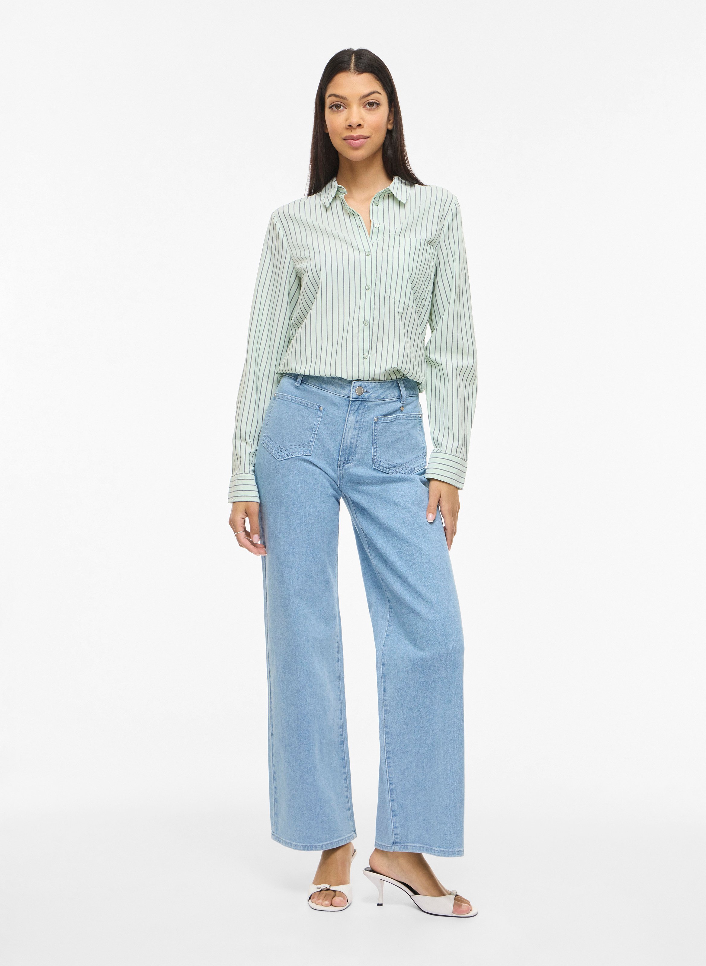 Jean patte d'eph en coton mélangé VILA Blue