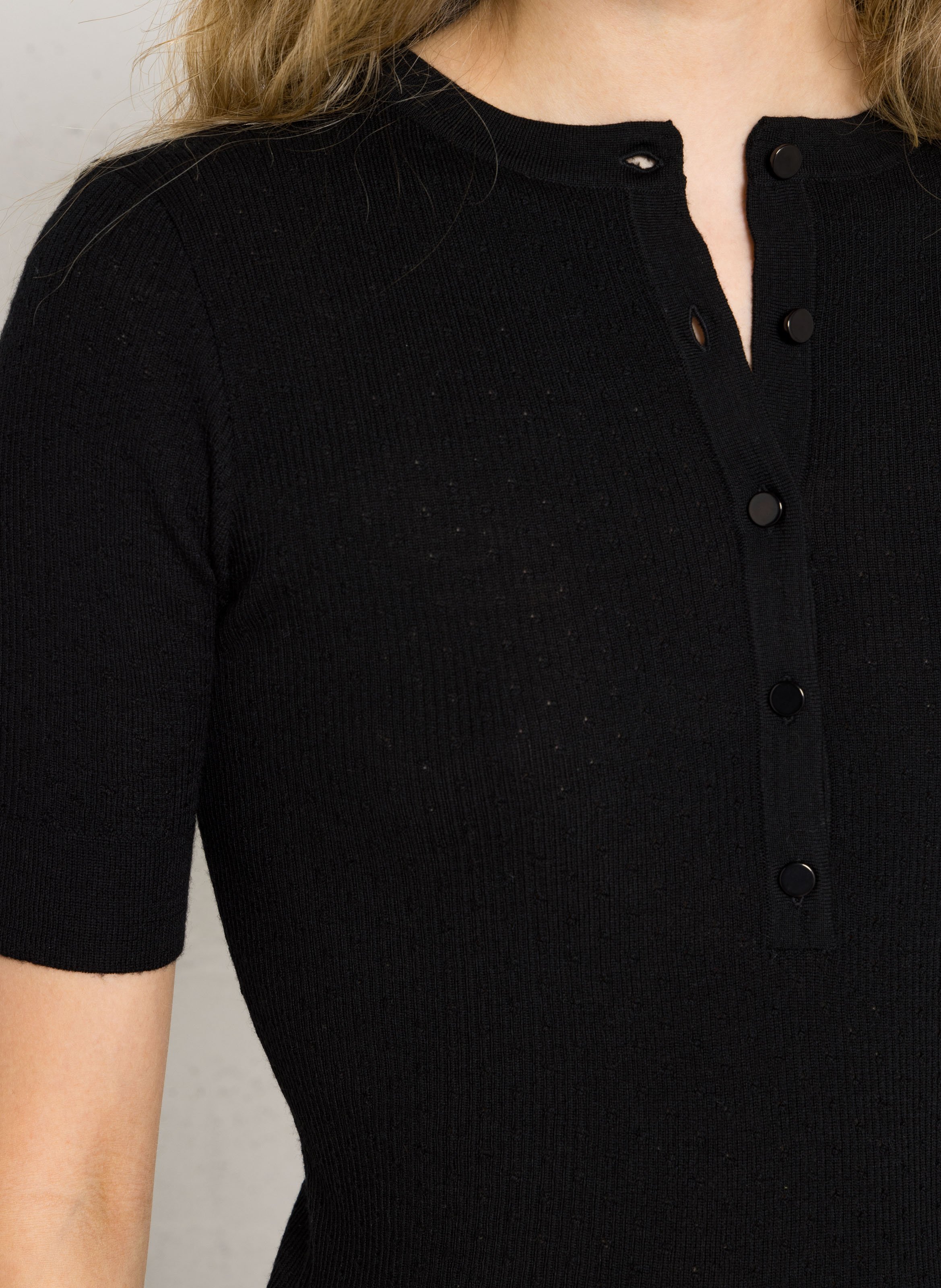Pull moulant en laine PETITE MENDIGOTE Noir