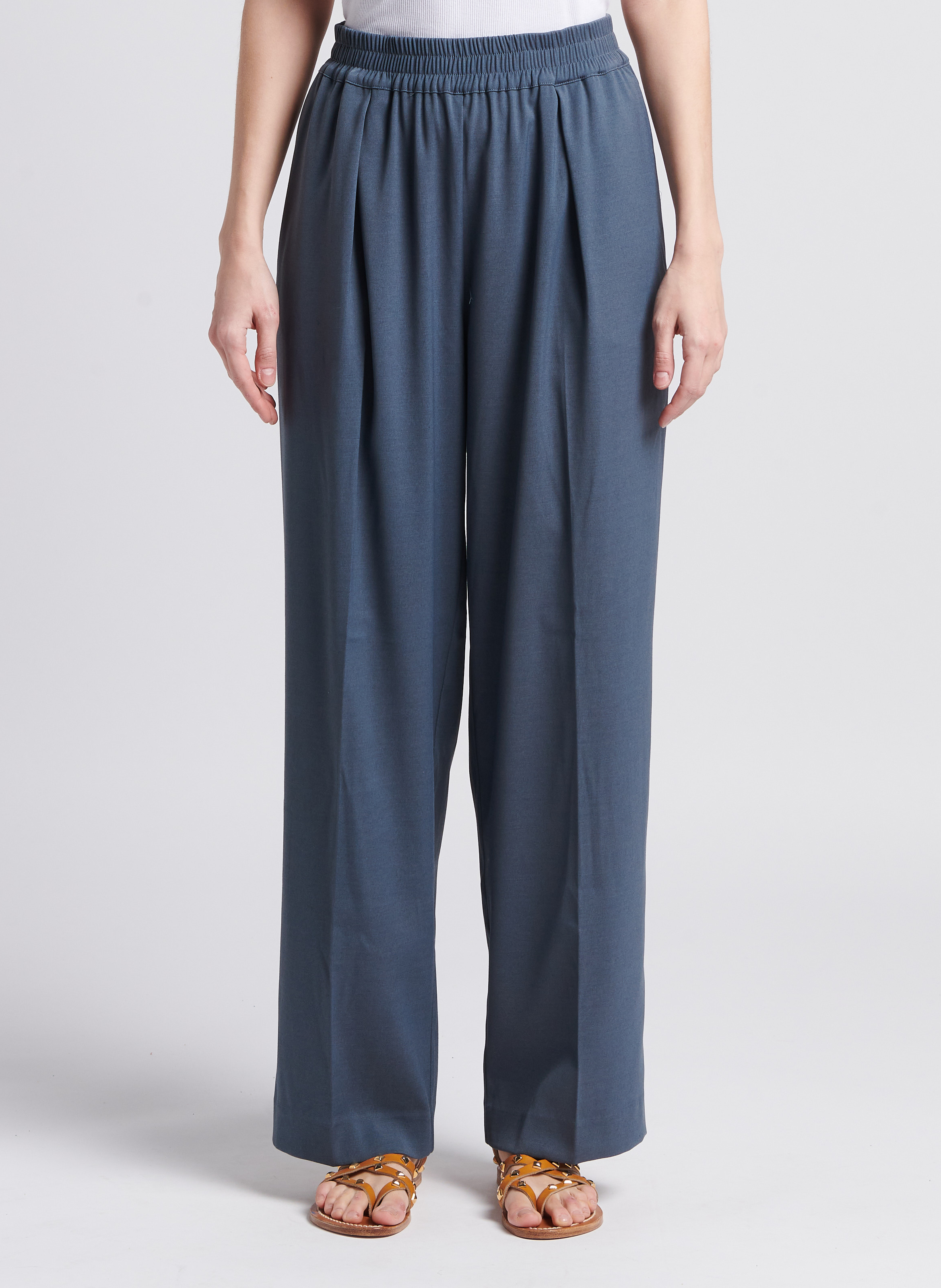 Pantalon large taille haute  SAMSOE SAMSOE Gris